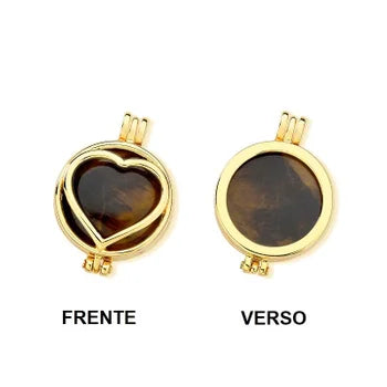 Colar Relicário Locket folheado a ouro