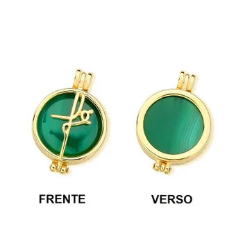 Colar Relicário Locket folheado a ouro Pingente "FÉ"