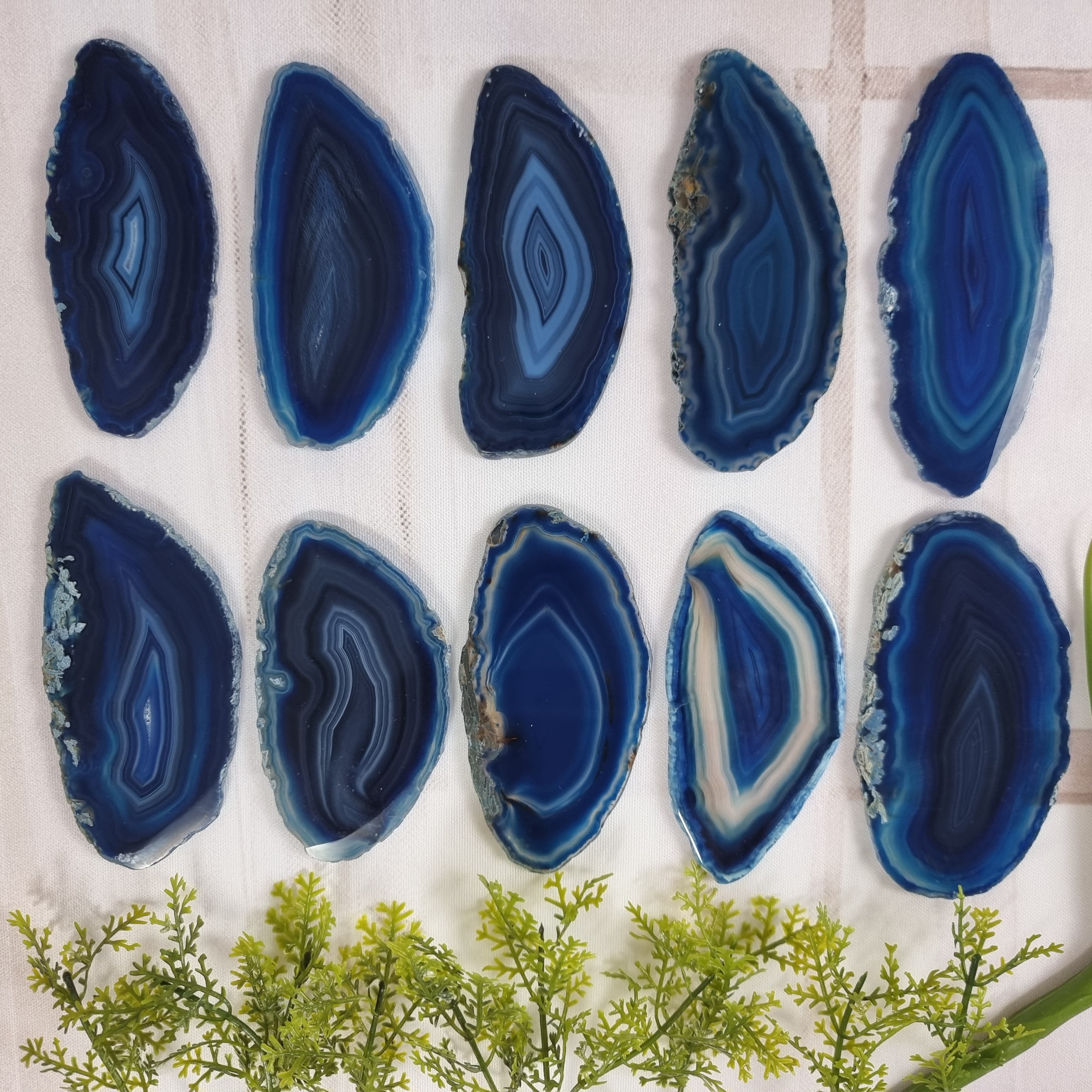 Chapinhas Ágatas Naturais Super Especiais | KIT 10 SEM BANHO sem furo | Peça Artesanal BR Crystals