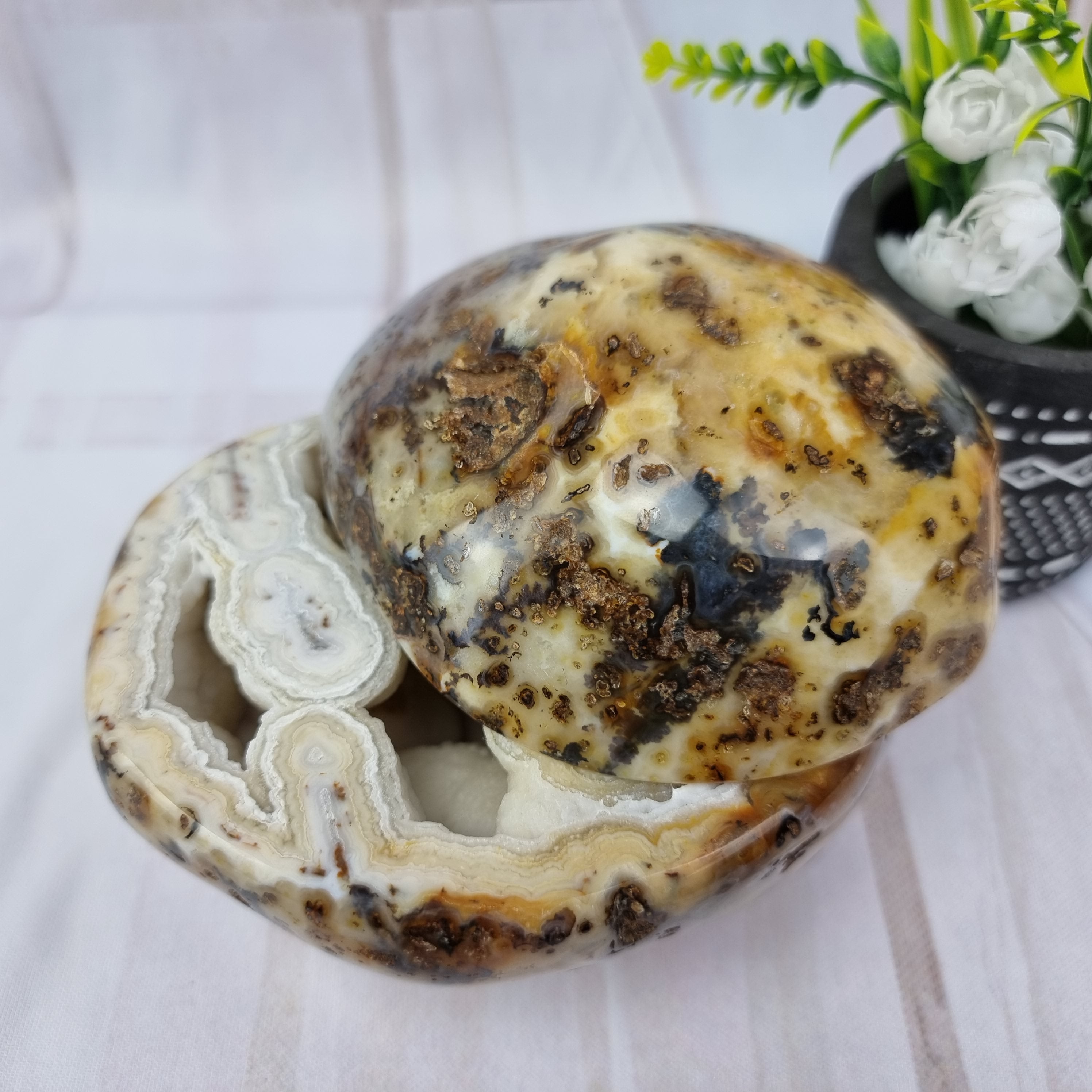 Porta Joias de Àgatas | Peças Polidas | Produto Exclusivo Único | Peça Artesanal BR Crystals