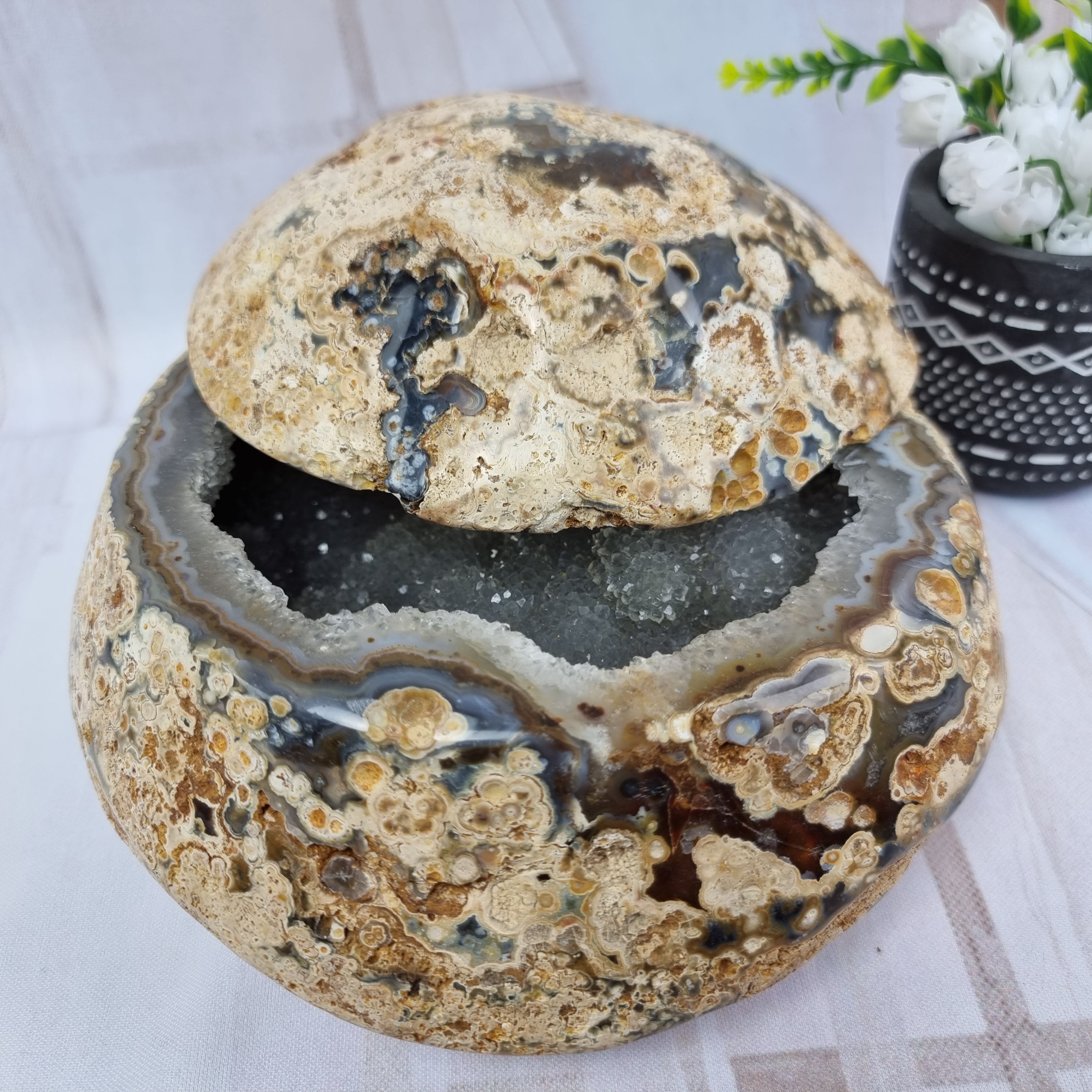 Porta Joias de Àgatas | Peças Polidas Especiais | Produto Exclusivo Único | Peça Artesanal BR Crystals