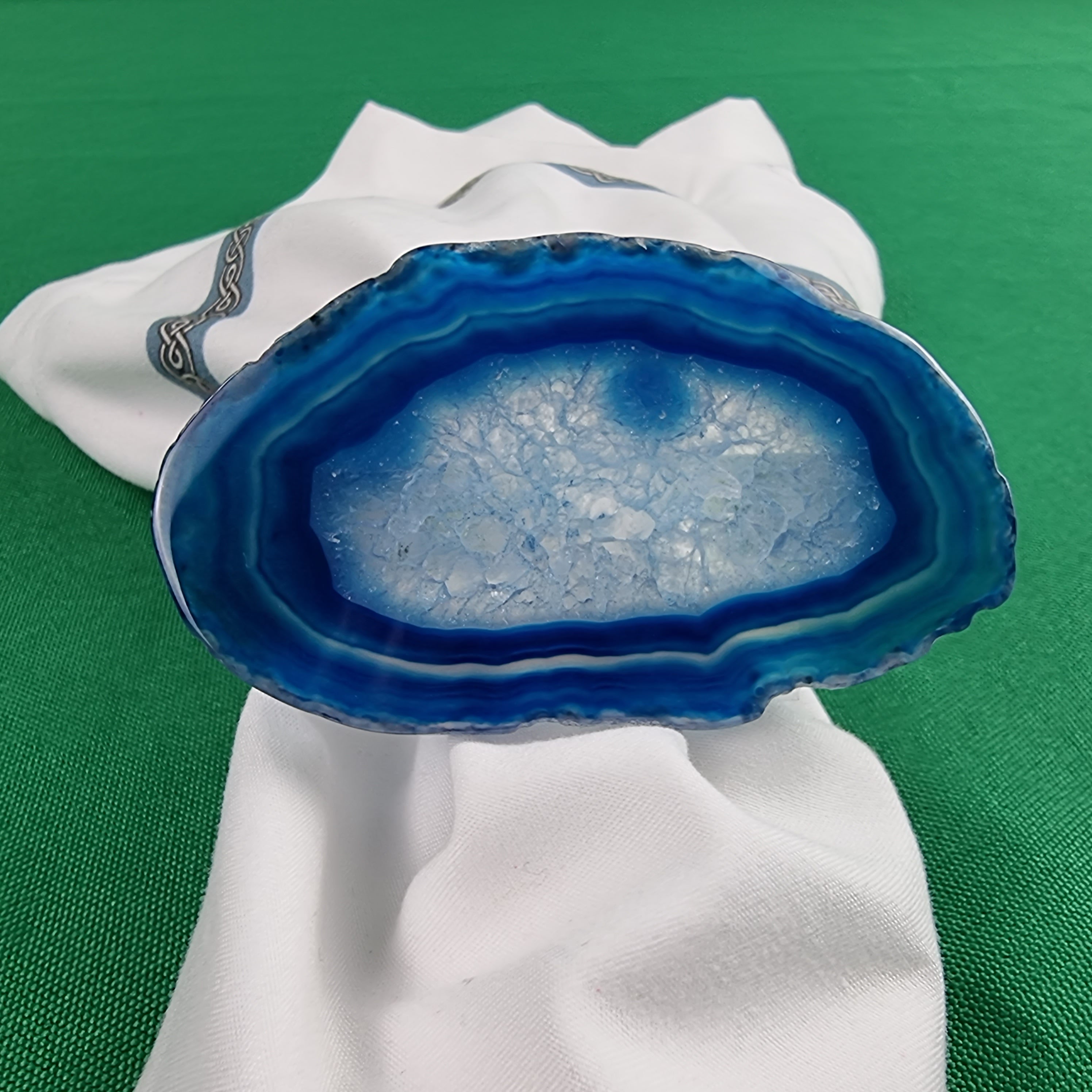 Anel de Guardanapos de Ágatas SEM Banho | Kit 10 Unidades, Tamanho 7 a 9 cm | Peça Artesanal BR Crystals