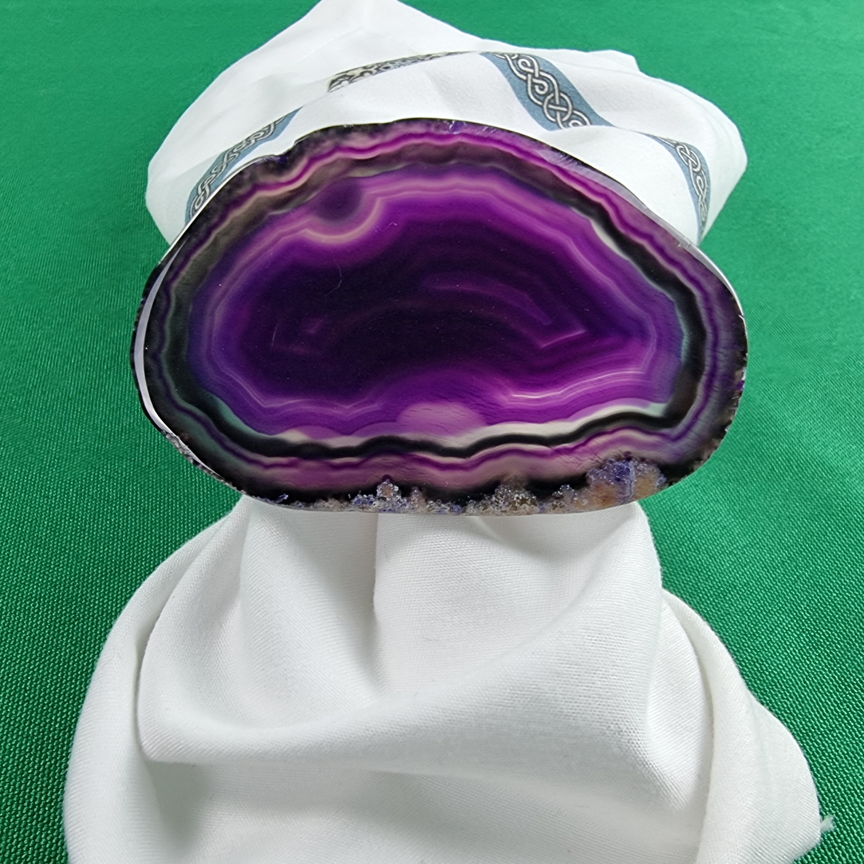 Anel de Guardanapos de Ágatas SEM Banho | Kit 10 Unidades, Tamanho 7 a 9 cm | Peça Artesanal BR Crystals