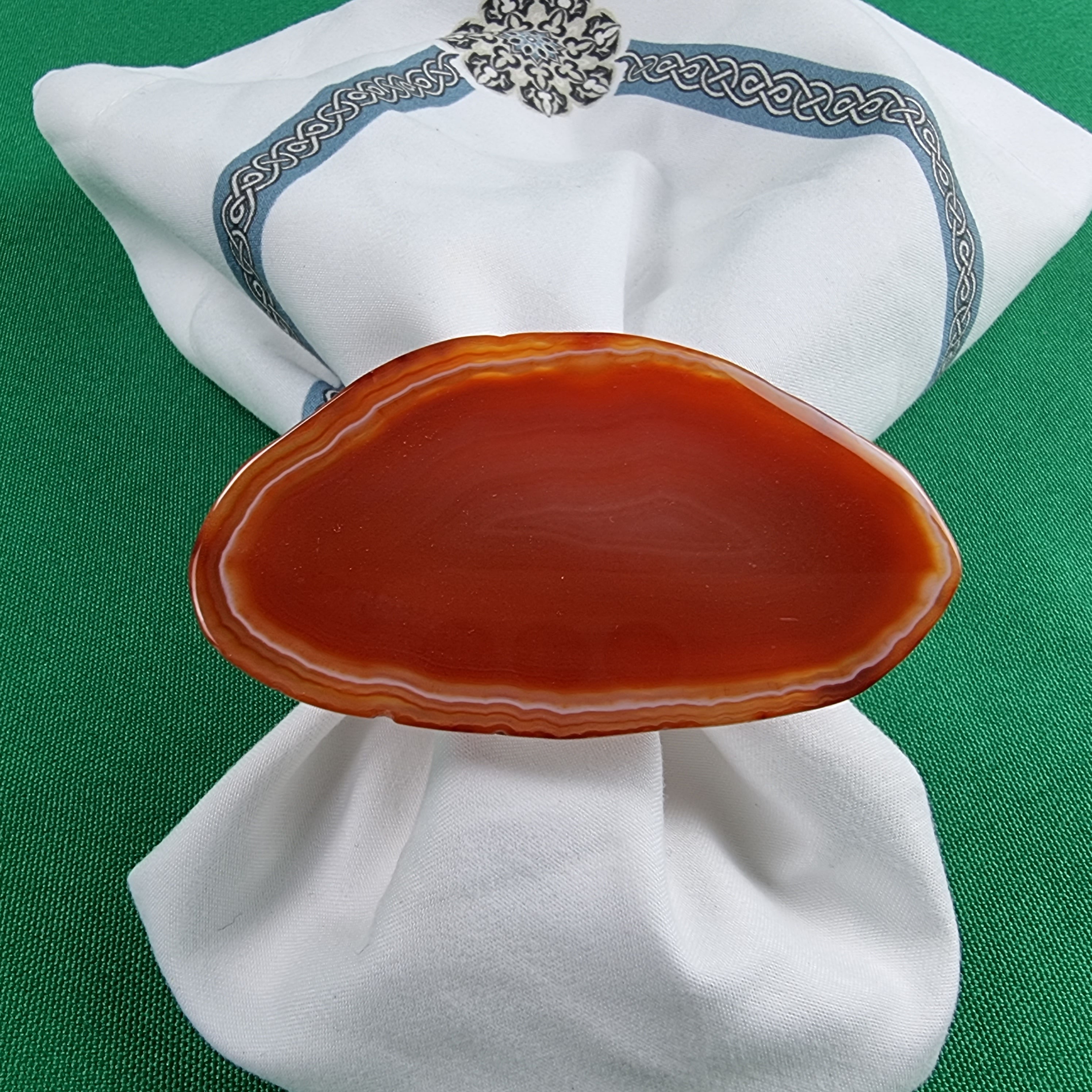 Anel de Guardanapos de Ágatas SEM Banho | Kit 10 Unidades, Tamanho 7 a 9 cm | Peça Artesanal BR Crystals