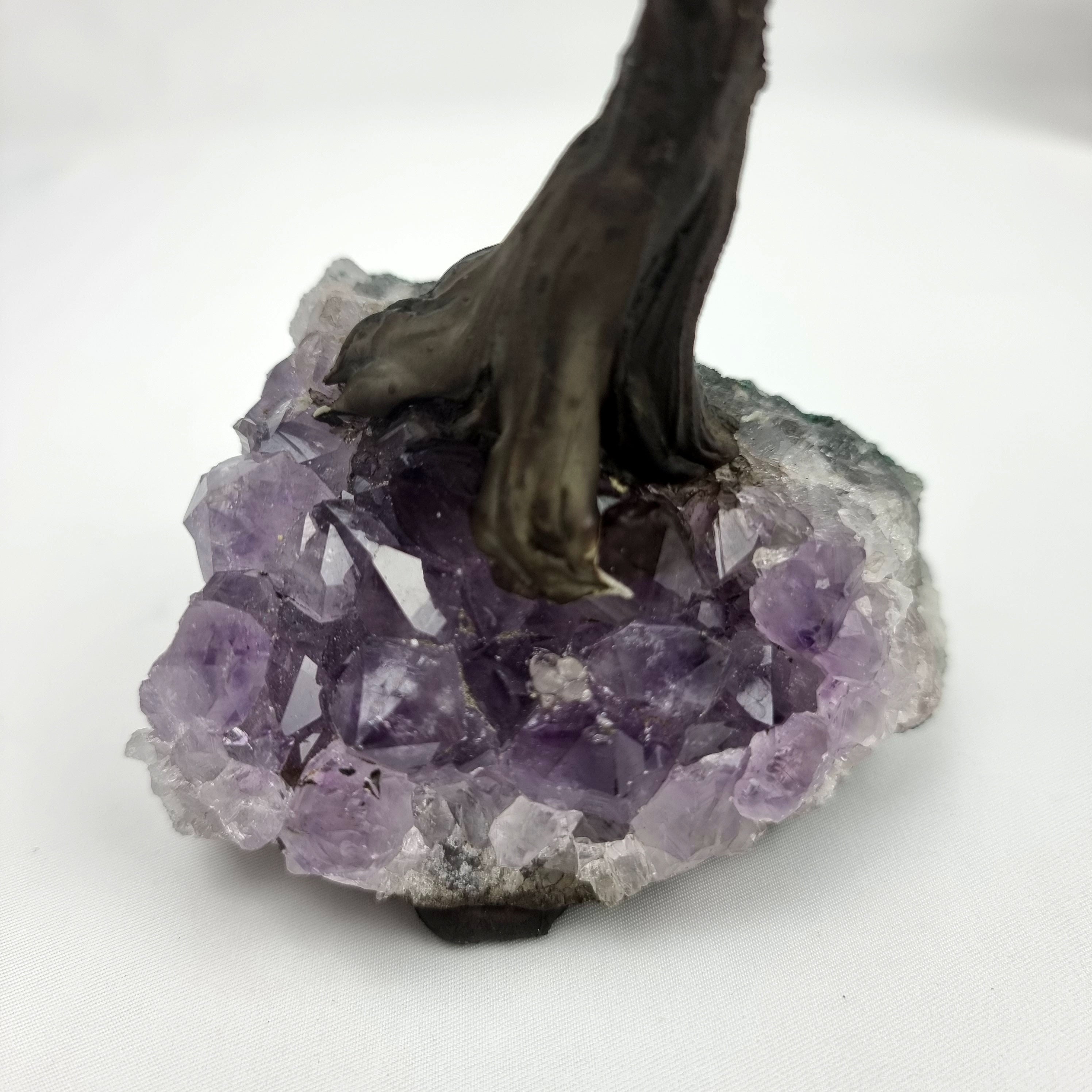 Árvore de AMETISTA Natural | 60 Pedras, 12 galhos | Base de Ametista com 15 cm altura - Peça Artesanal BR Crystals