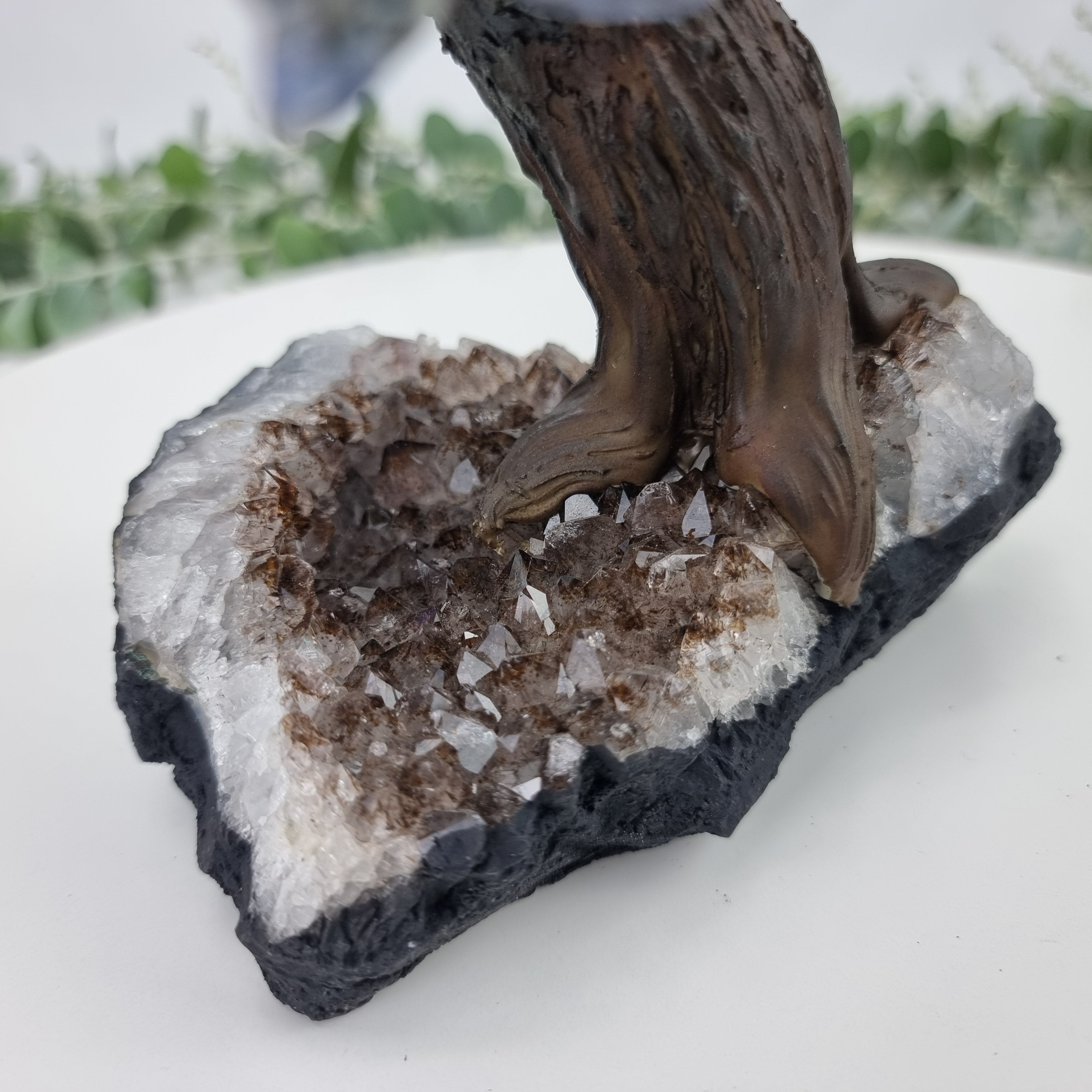 Árvore de 7 CHACRAS Natural | 120 Pedras, 24 galhos | Base de Ametista com 20 cm altura - Peça Artesanal BR Crystals