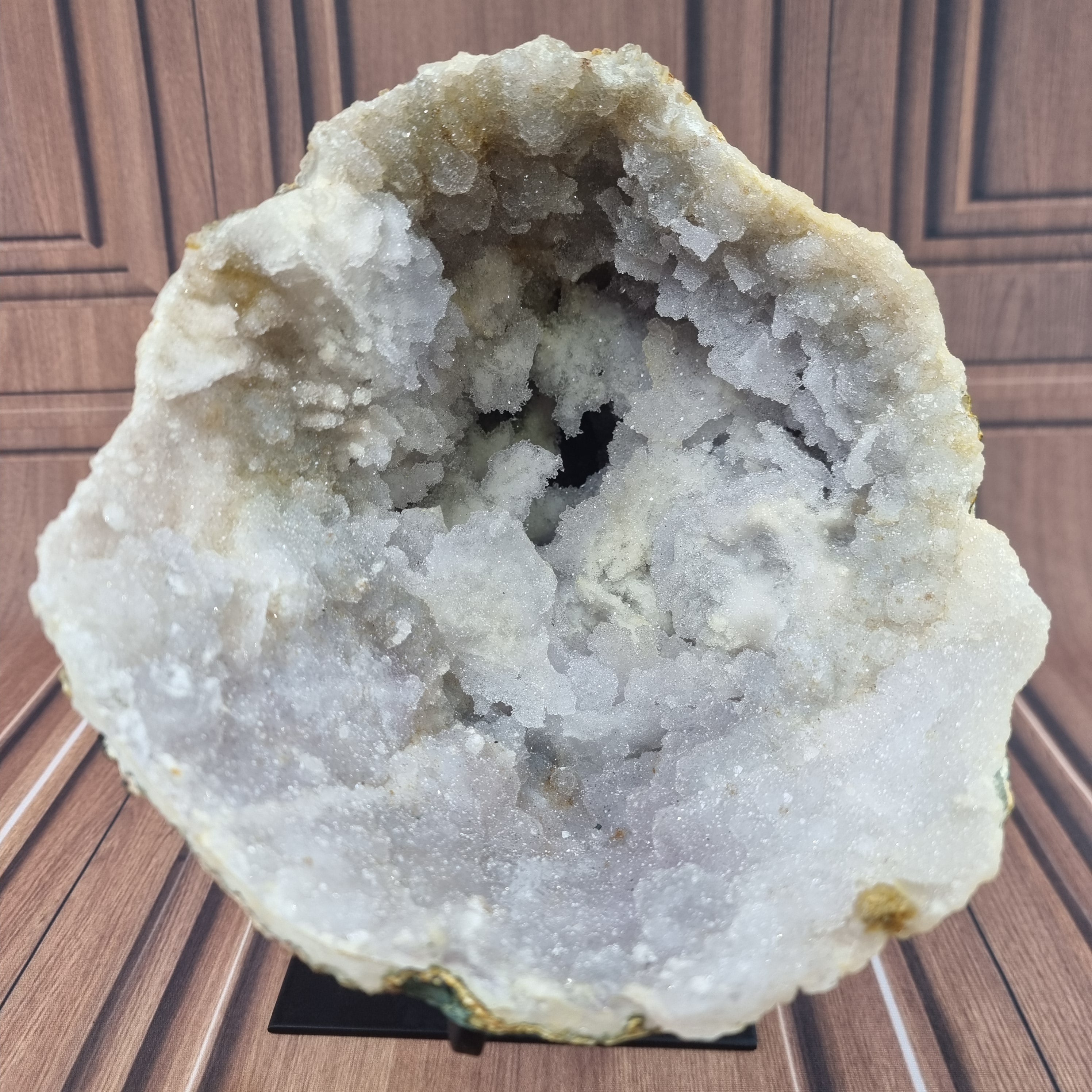 CRISTAL EXÓTICO Super Especial | Base de Ferro Preta | Peso 4,46 Kgs, Altura de 27 cm | Peça Artesanal BR Crystals