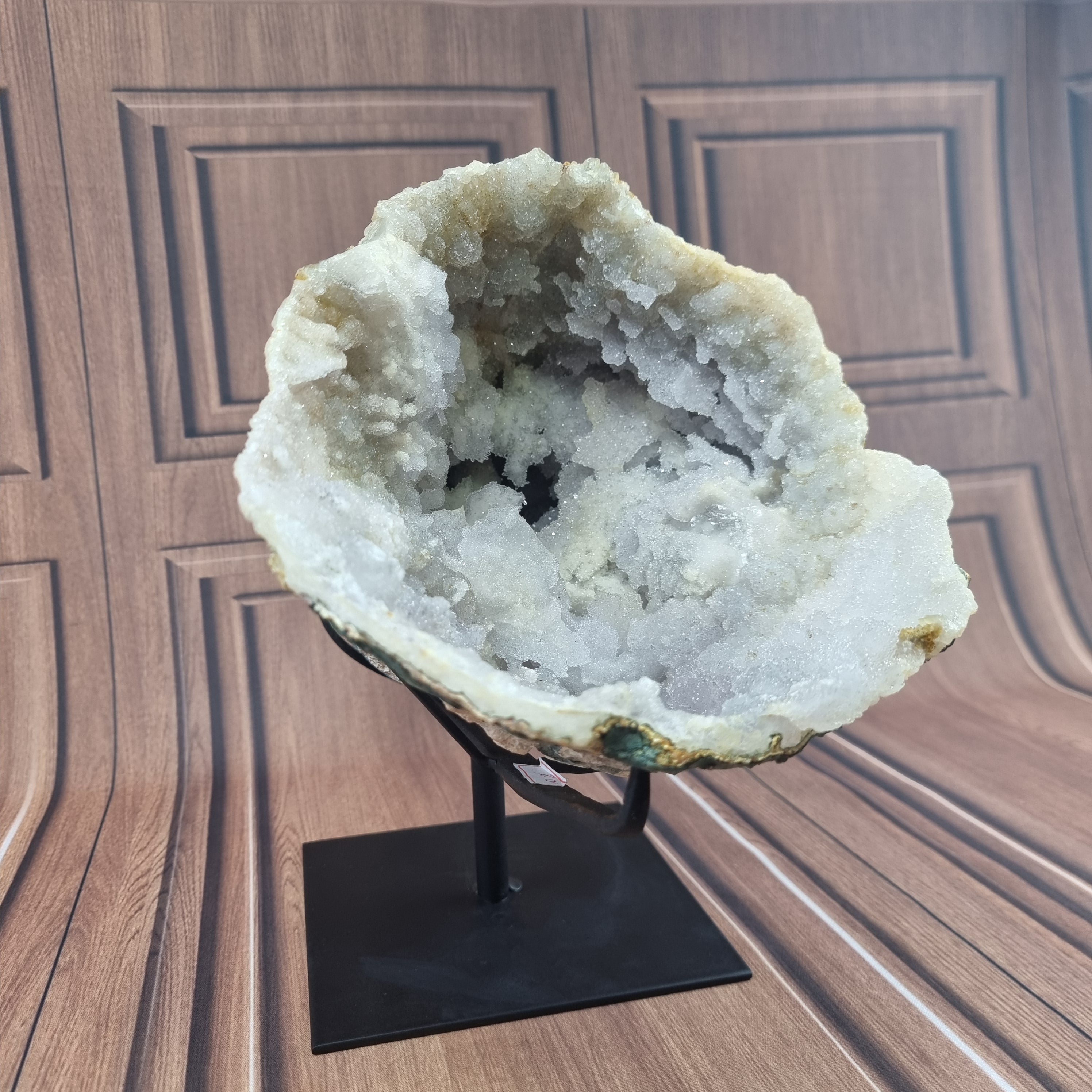 CRISTAL EXÓTICO Super Especial | Base de Ferro Preta | Peso 4,46 Kgs, Altura de 27 cm | Peça Artesanal BR Crystals