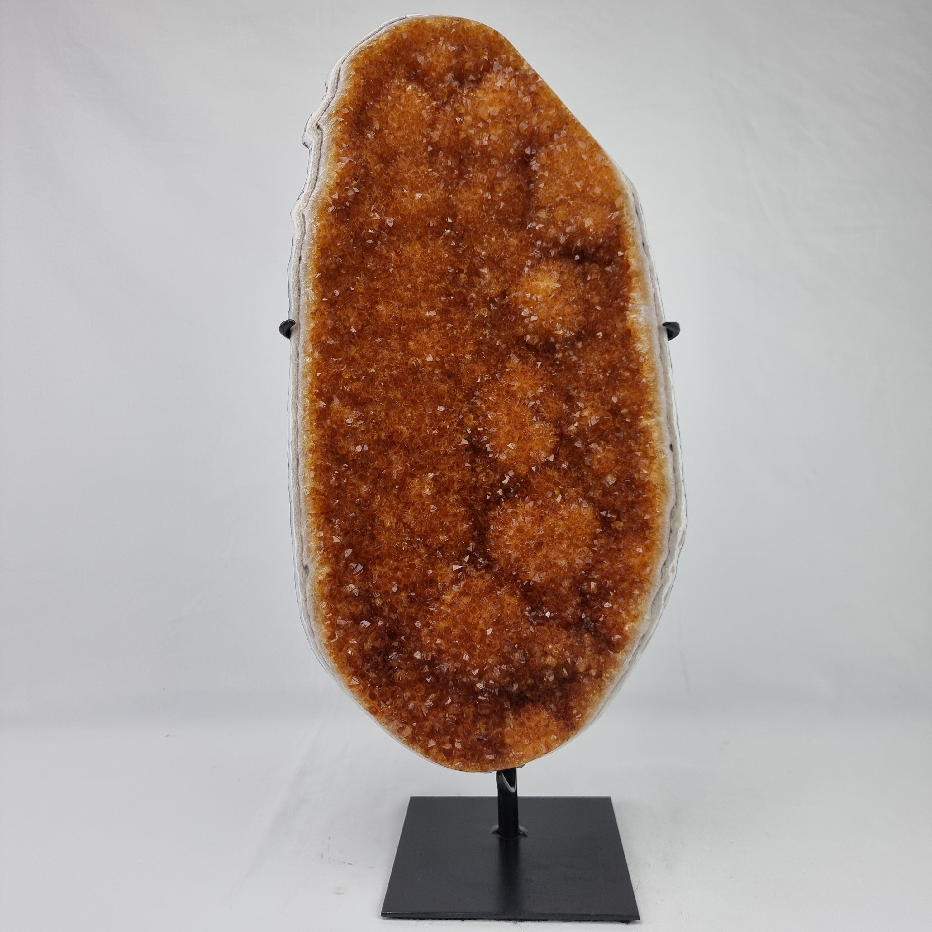 CITRINO Drusa Super Especial | Base de Ferro Preta | Peso 6,90 Kgs, Altura de 51 cm | Peça Artesanal BR Crystals