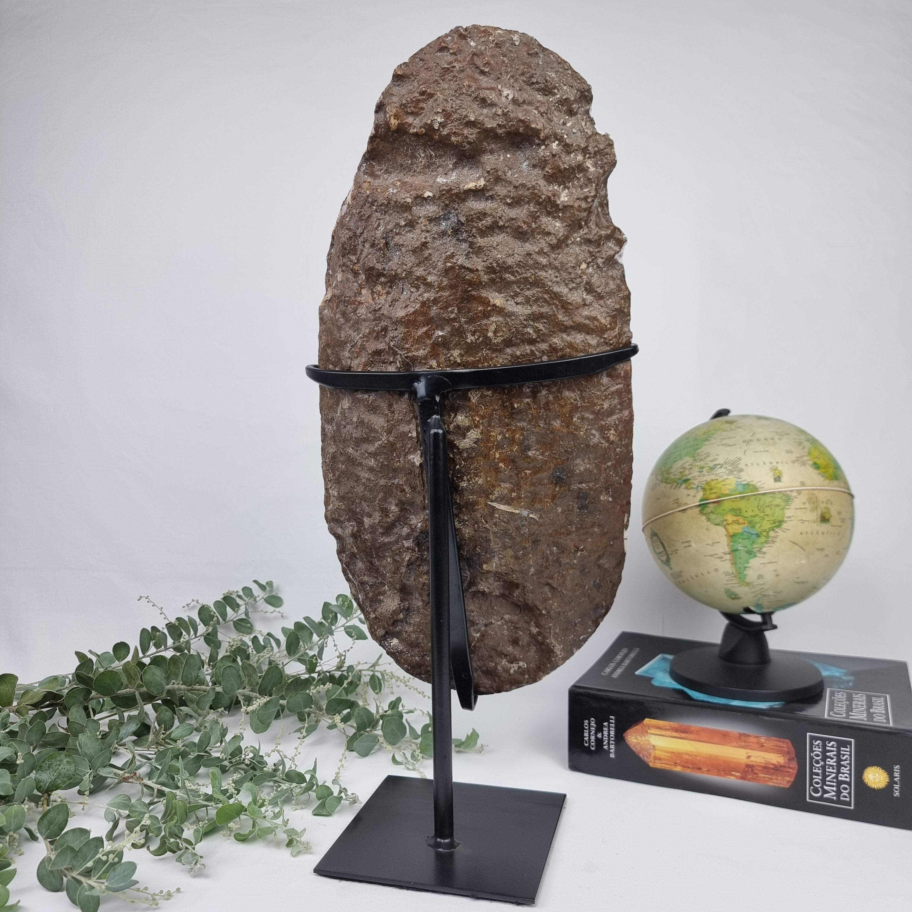 CITRINO Drusa Super Especial | Base de Ferro Preta | Peso 6,90 Kgs, Altura de 51 cm | Peça Artesanal BR Crystals