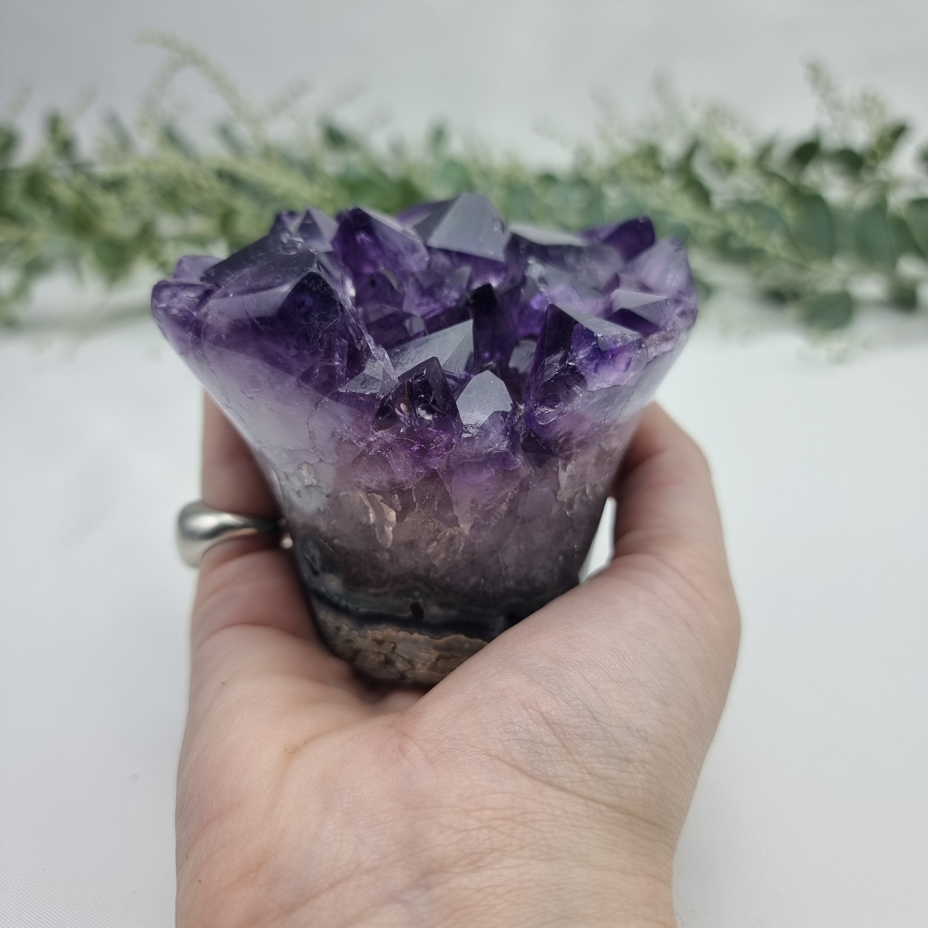 Flor de Ametista Natural | 1,50 Kgs, 12 cm Altura | Energia, Beleza e Sofisticação