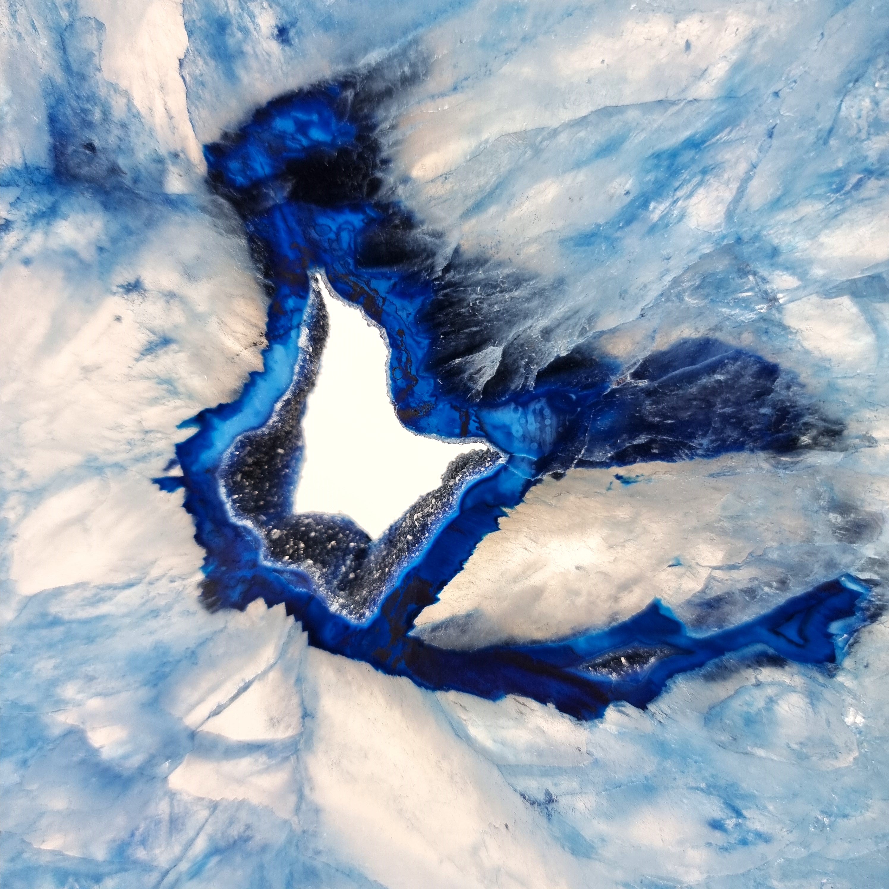 Chapas de Àgatas SUPER ESPECIAIS Azuis | Base de Ferro Preta | 2 Unidades | Peça Artesanal BR Crystals