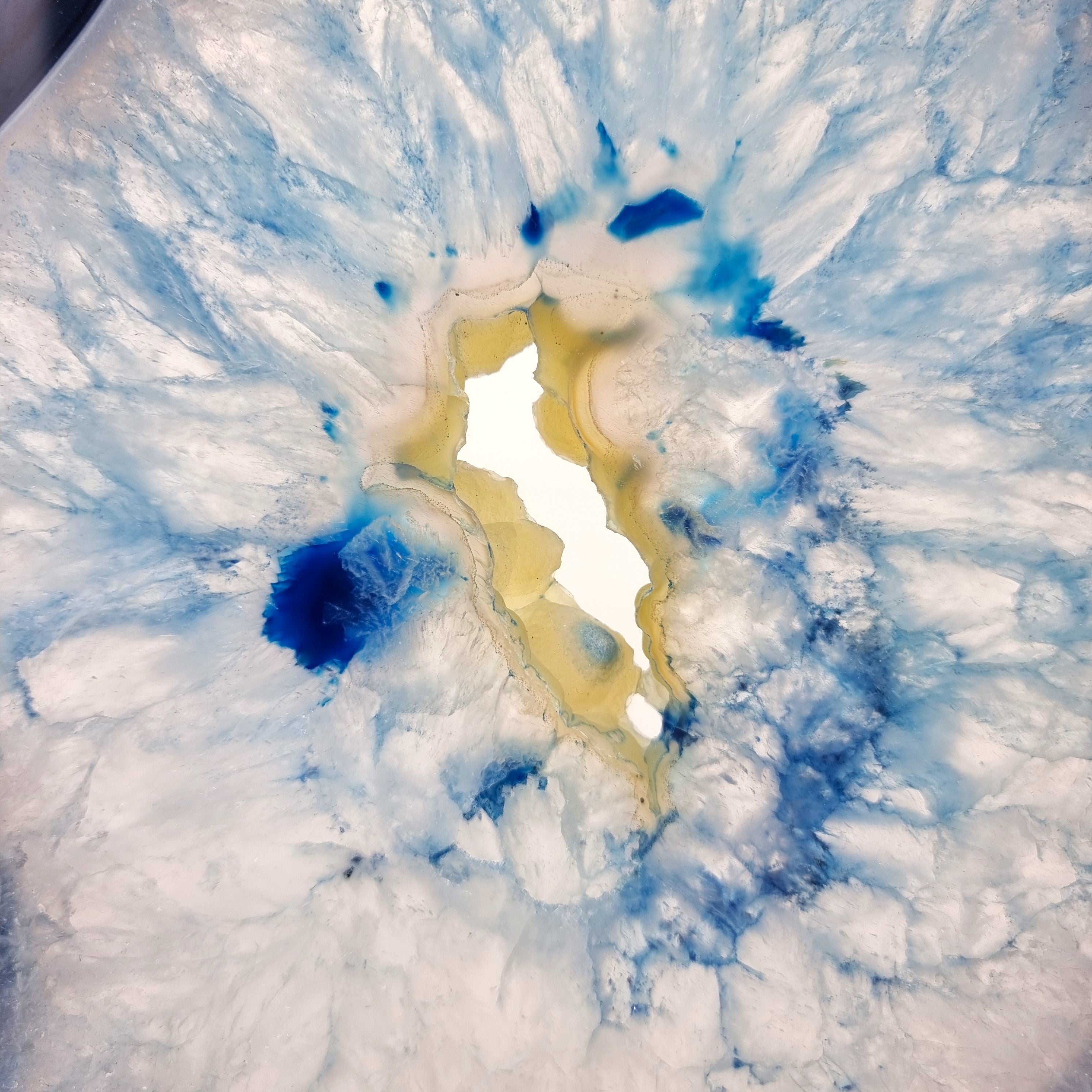 Chapas de Àgatas SUPER ESPECIAIS Azuis | Base de Ferro Preta | 2 Unidades | Peça Artesanal BR Crystals