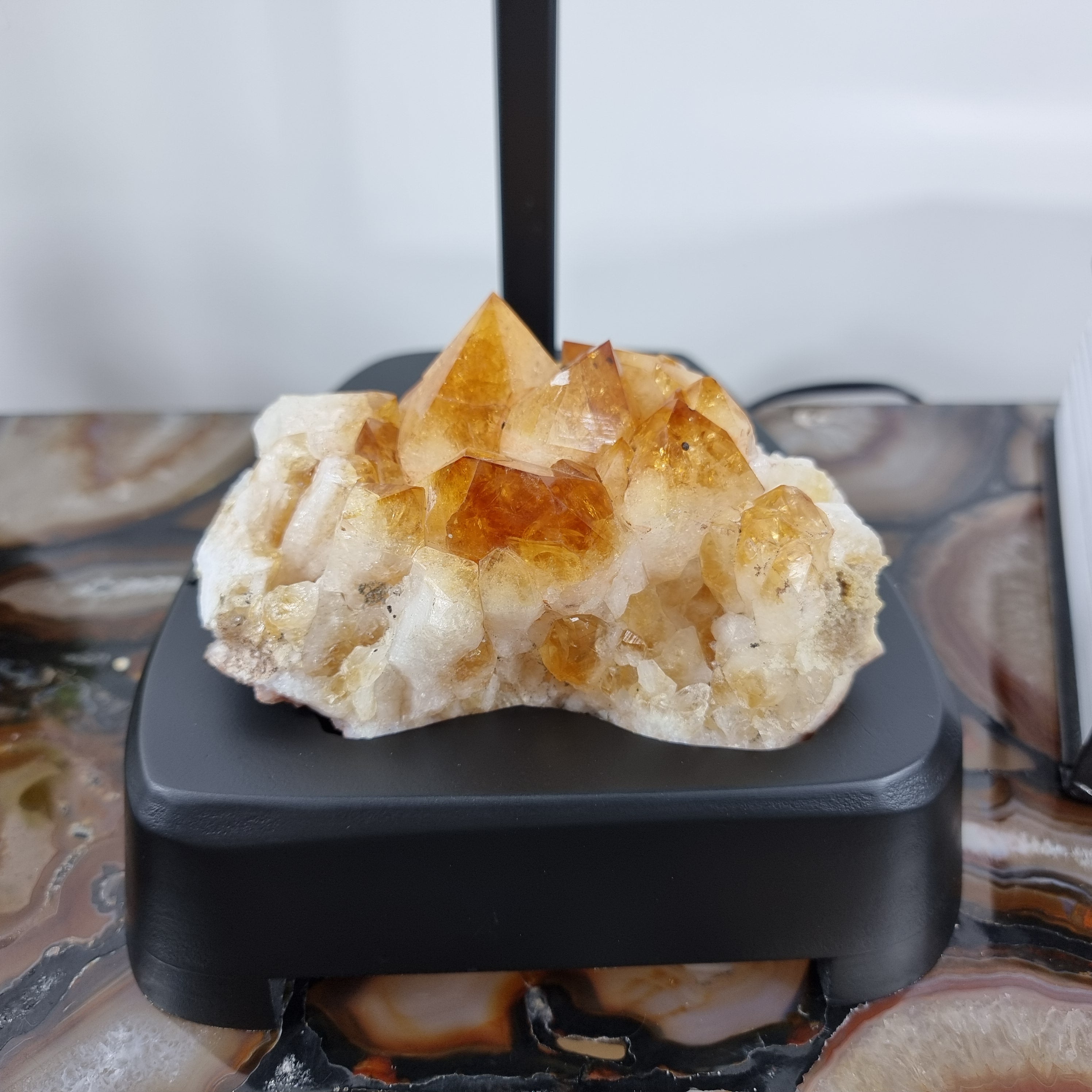 ABAJUR de Pedras Preciosas | Linda Pedra Drusa na Base | Super Especial com 45 cm altura - Peça Artesanal BR Crystals