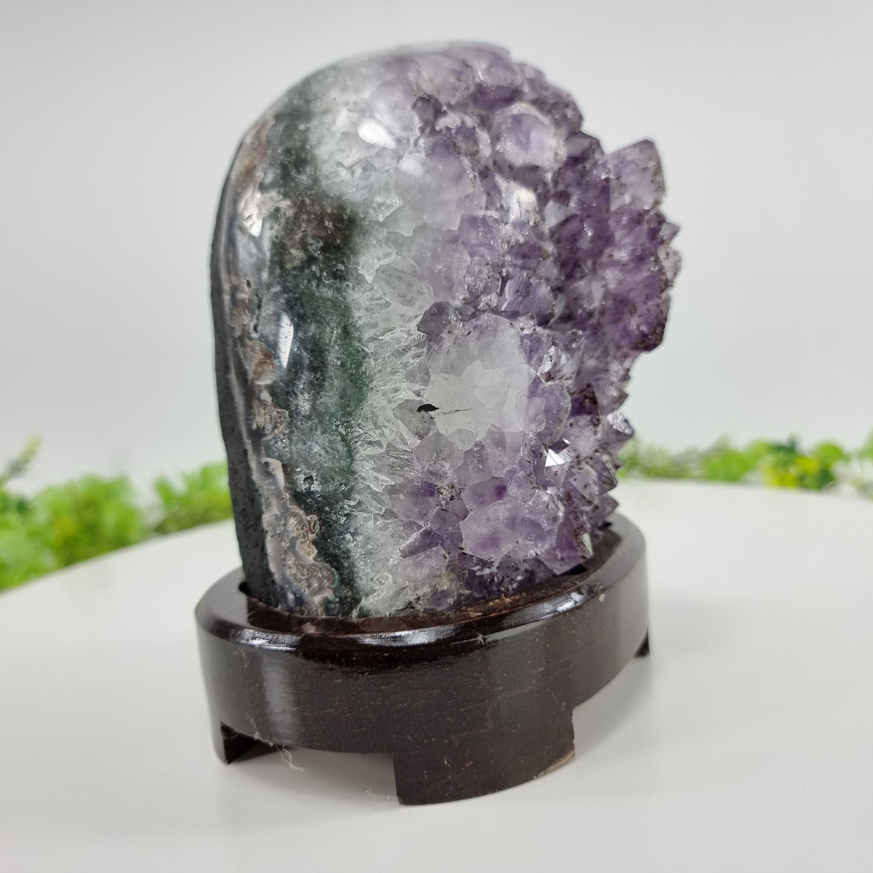 Luminária Ametista Pedra Roxa | Peso 1,80 Kg, Altura 18 cm | Energia, Beleza e Sofisticação