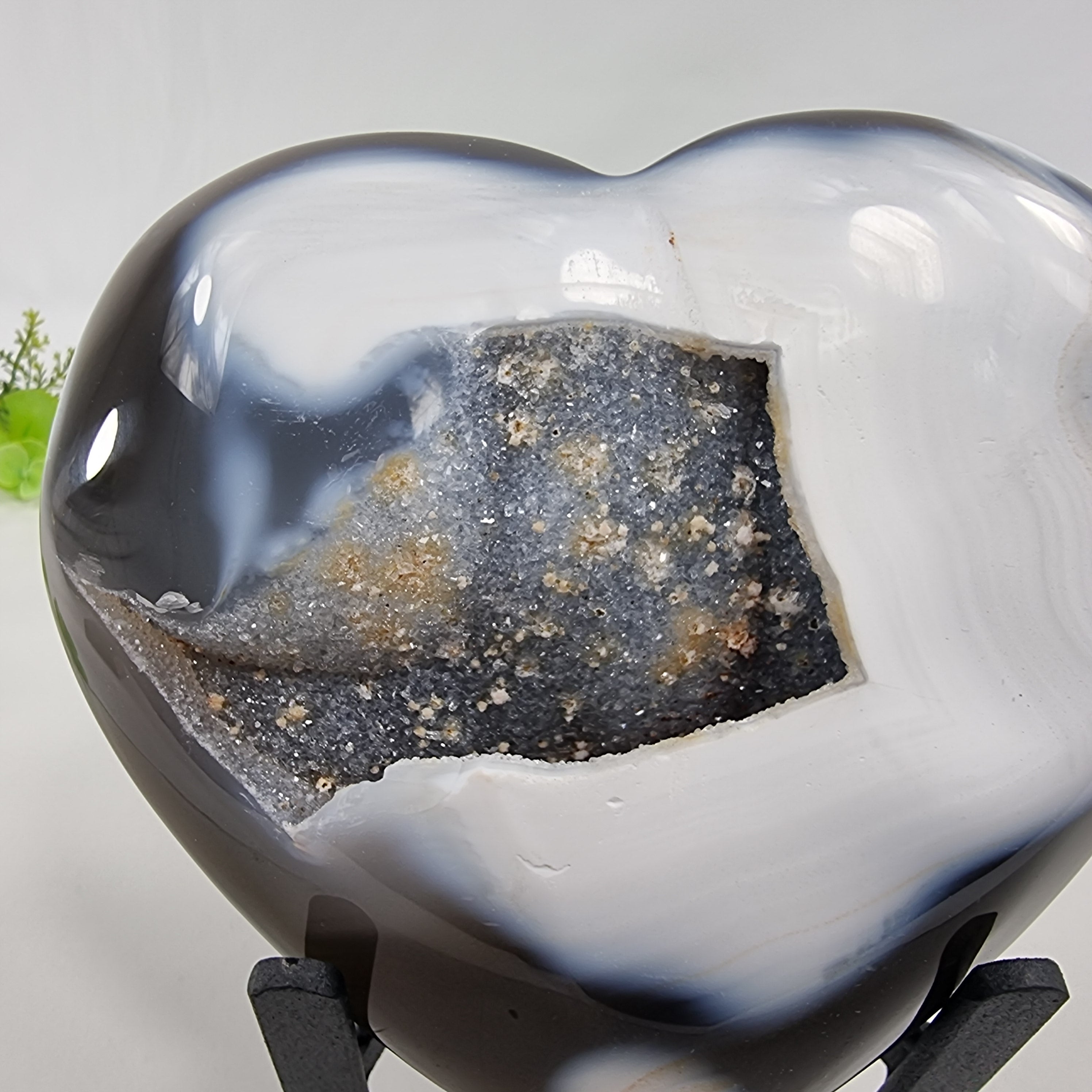 Coração de Àgatas Naturais | Altura 11,5 cm, com 0,720 kgs | Peça Artesanal BR Crystals