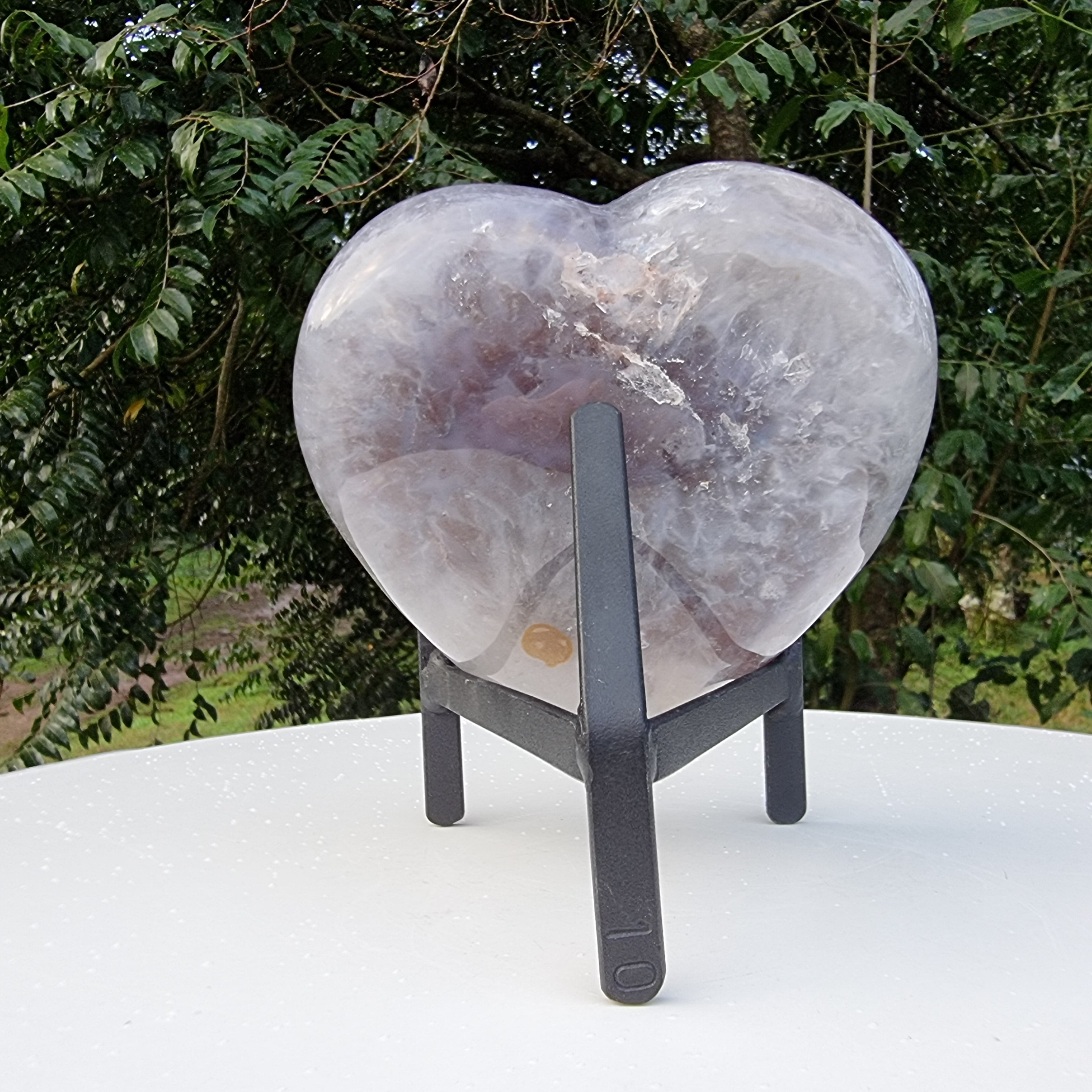 Coração de Àgatas Naturais | Altura 11,5 cm, com 0,700 kgs | Peça Artesanal BR Crystals