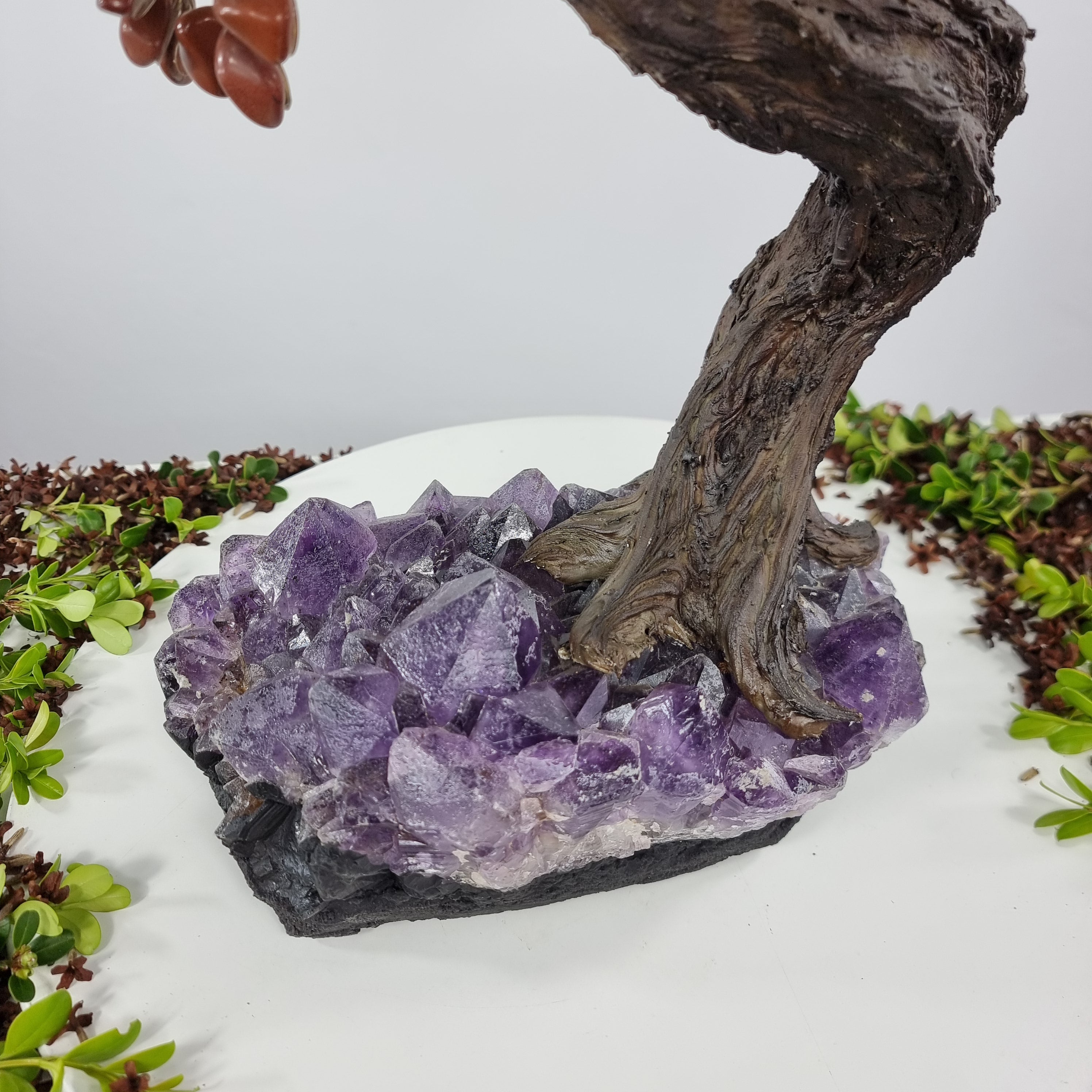 Árvore de 7 CHACRAS Arco Iris Natural | 720 Pedras, 120 galhos | Base de Ametista Super Especial com 60 cm altura - Peça Artesanal BR Crystals