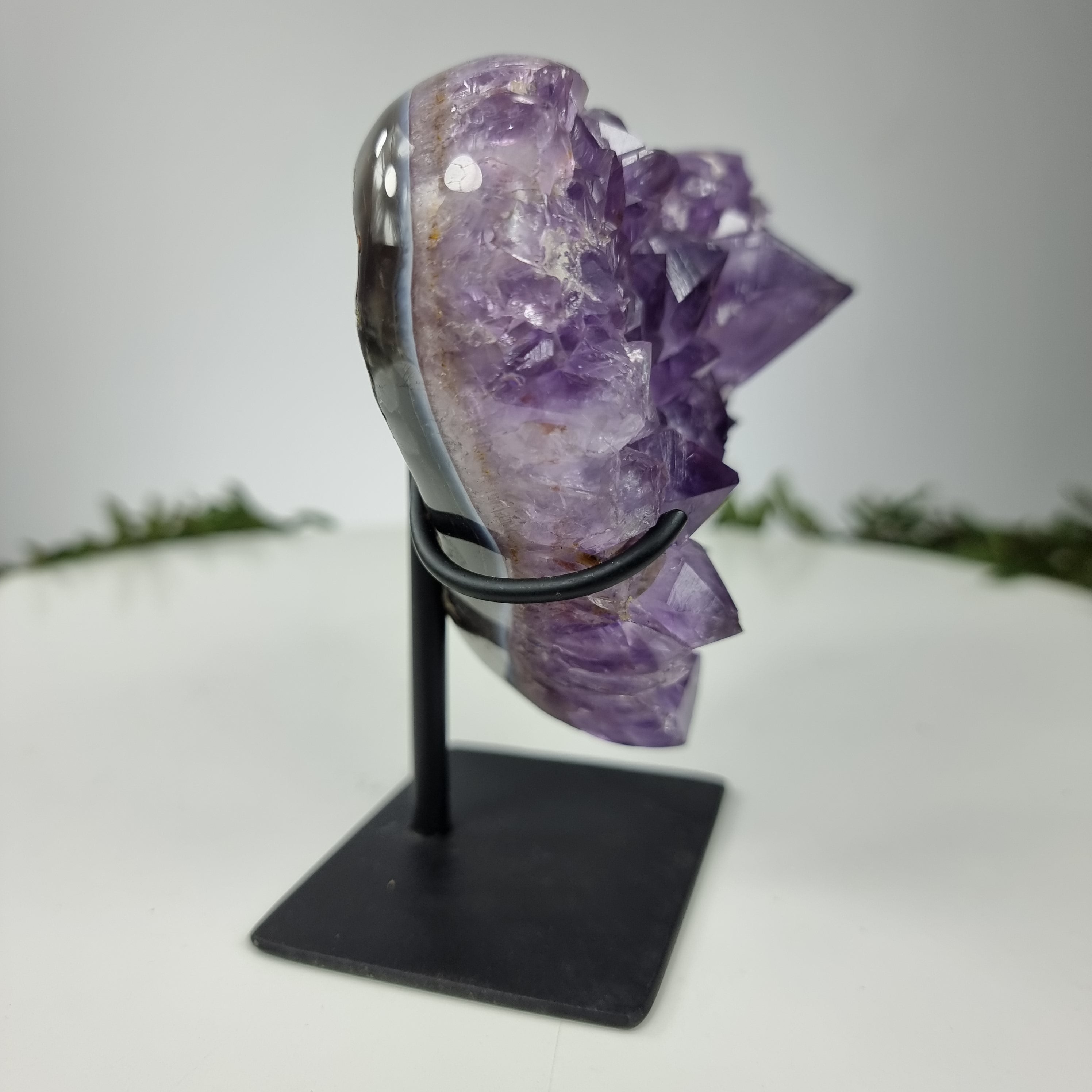 Coração de Ametista Especial | Peso 0,760 Kgs, Altura 13 cm | Energia, Beleza e Sofisticação