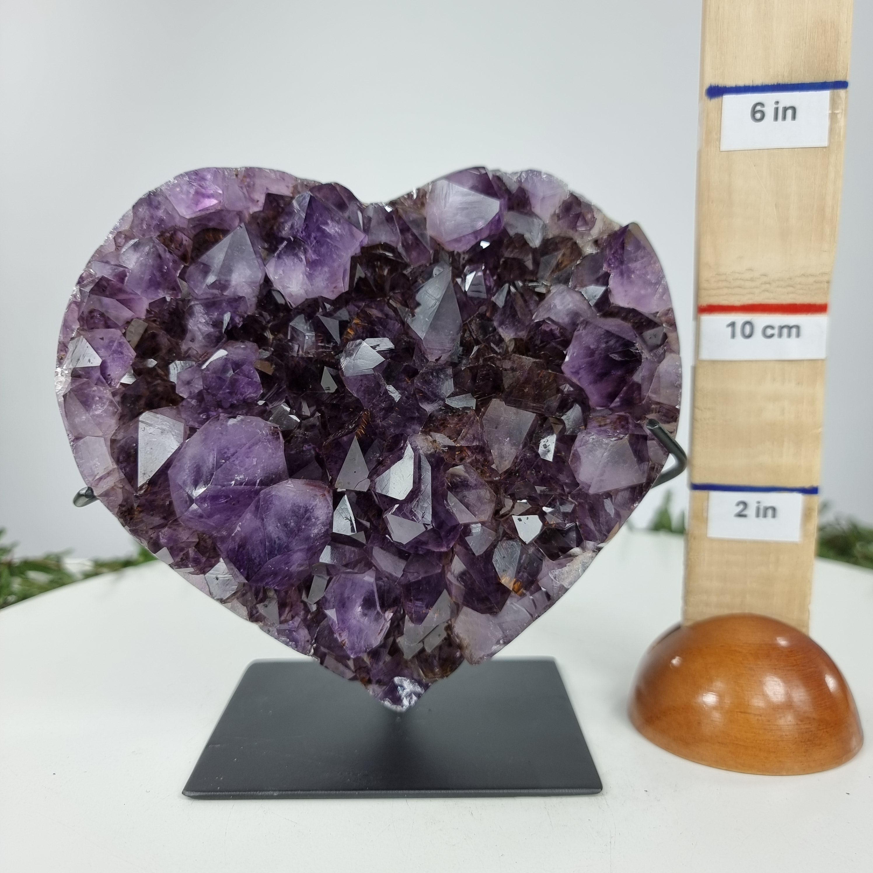Coração de Ametista Especial | Peso 1,95 Kgs, Altura 18 cm | Energia, Beleza e Sofisticação