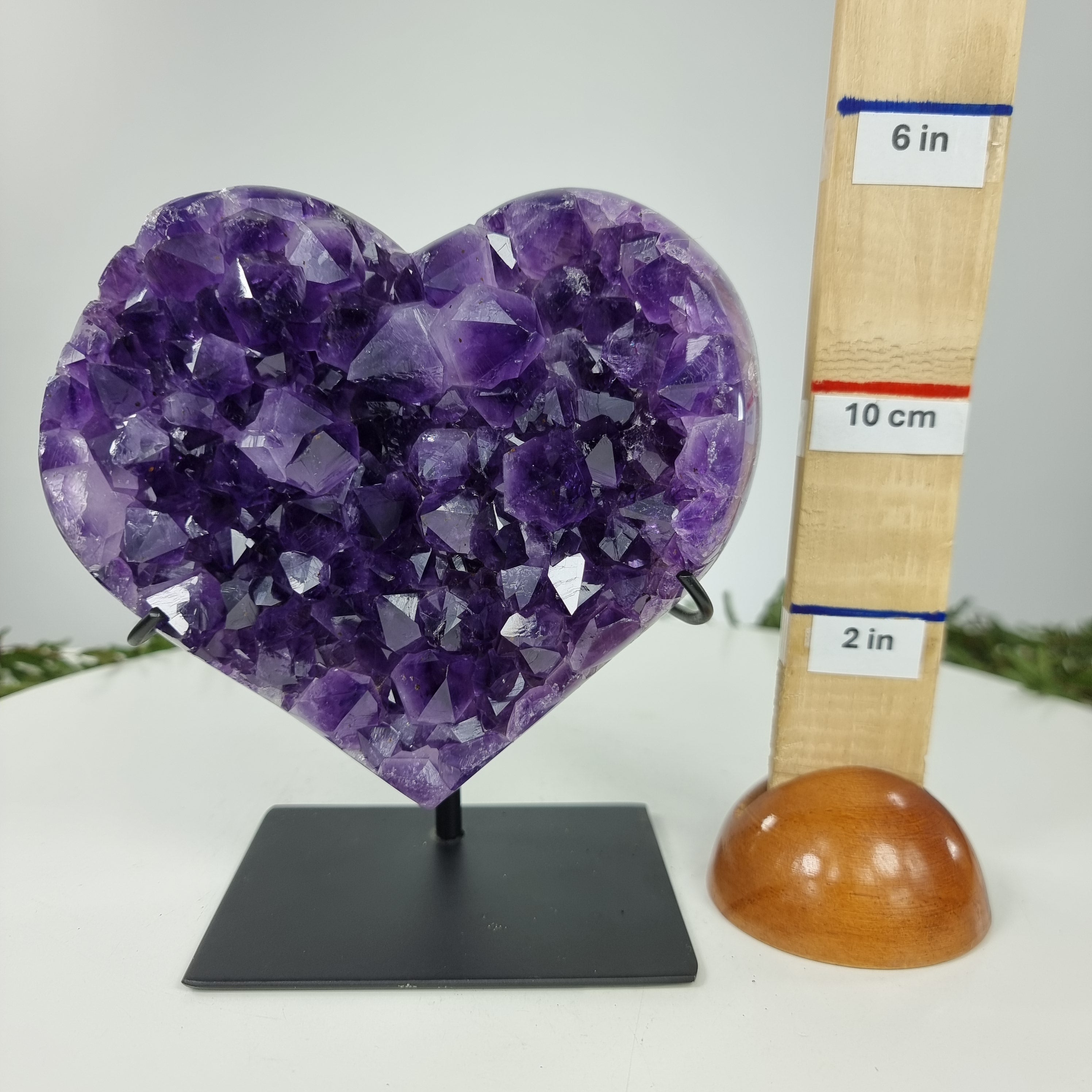Coração de Ametista Especial | Peso 1,40 Kgs, Altura 17 cm | Energia, Beleza e Sofisticação