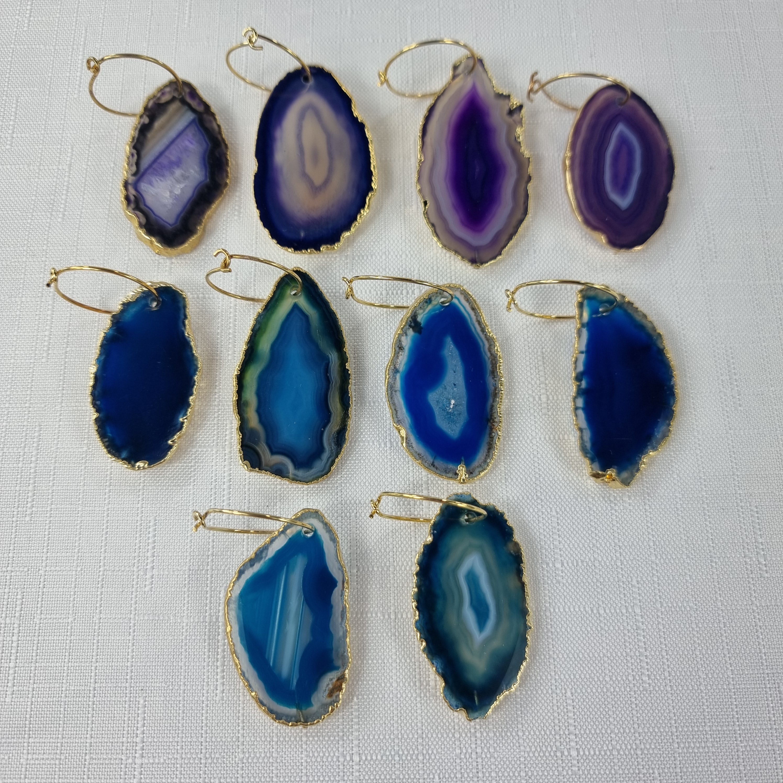 Marcador de Taças em ÁGATAS Naturais Sortidos - Peça Artesanal BR Crystals