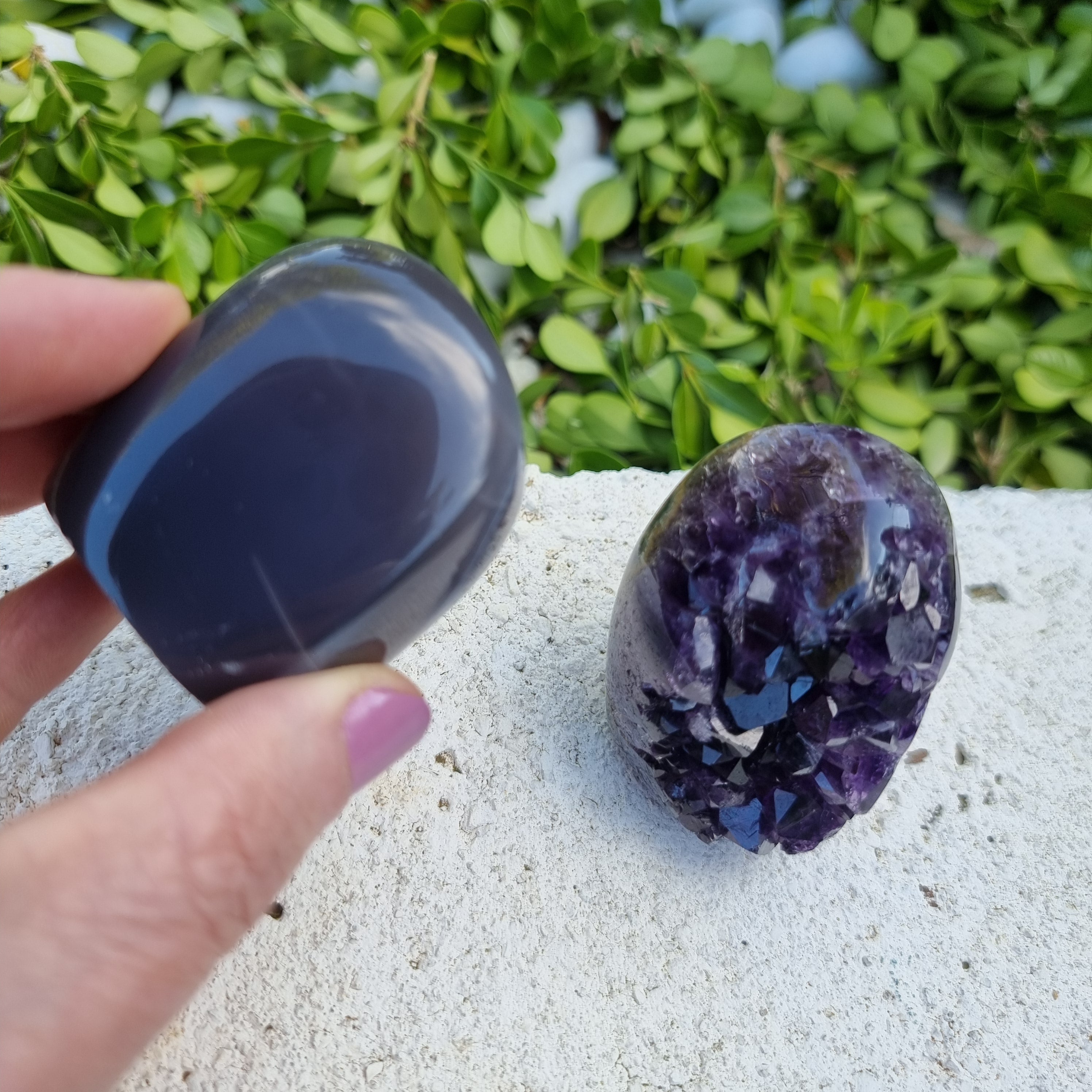 Drusas de Ametista SUPER Roxa - 2 unid | Peso 0,30 Kgs, Altura 4 cm | Energia, Beleza e Sofisticação