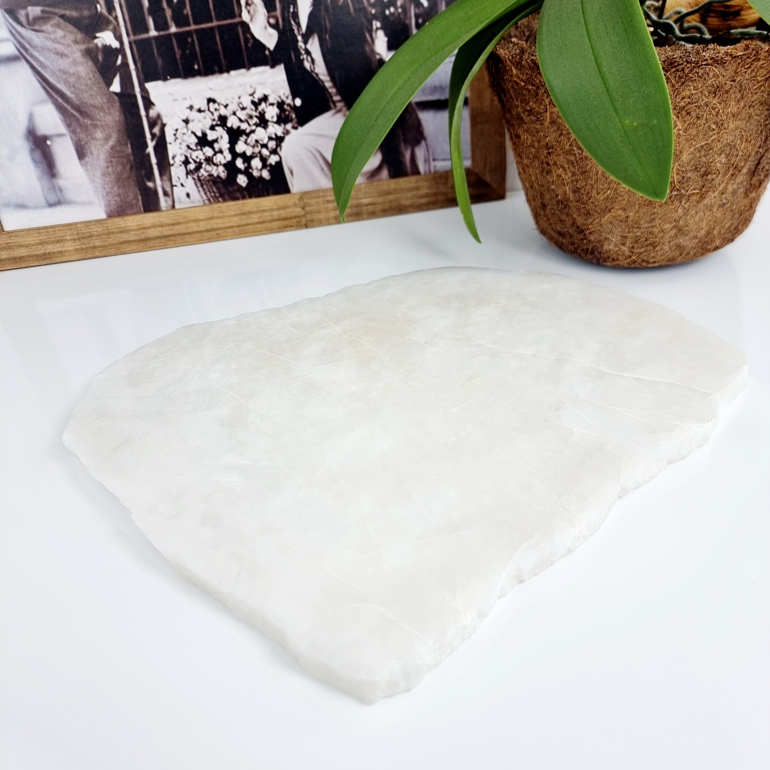 Bandeja de QUARTZO BRANCO Natural Especial | 1 Unidade | Tamanho 30 cm | Peça Artesanal BR Crystals