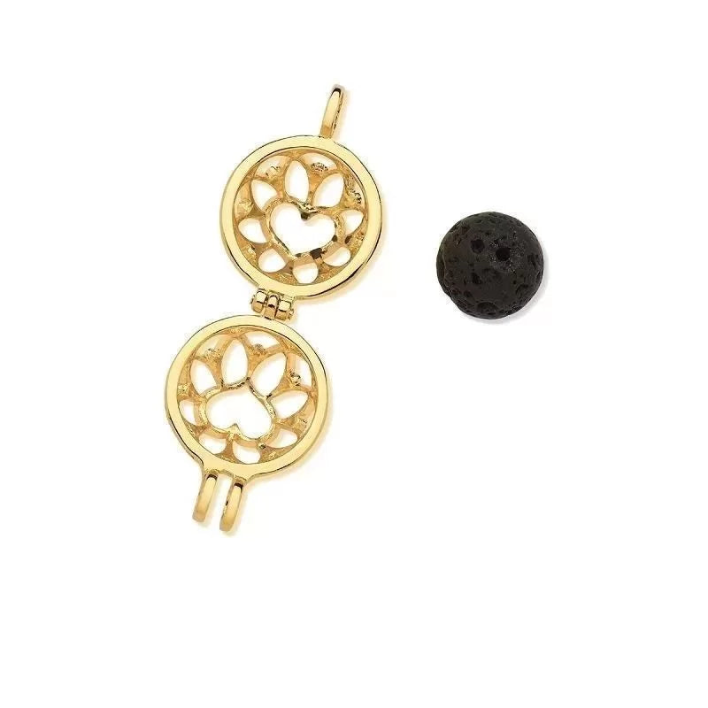 Pingente para Colar Difusor de Aromas Dourado