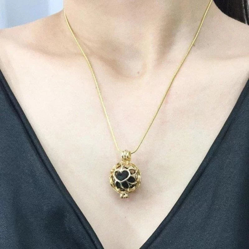Pingente para Colar Difusor de Aromas Dourado
