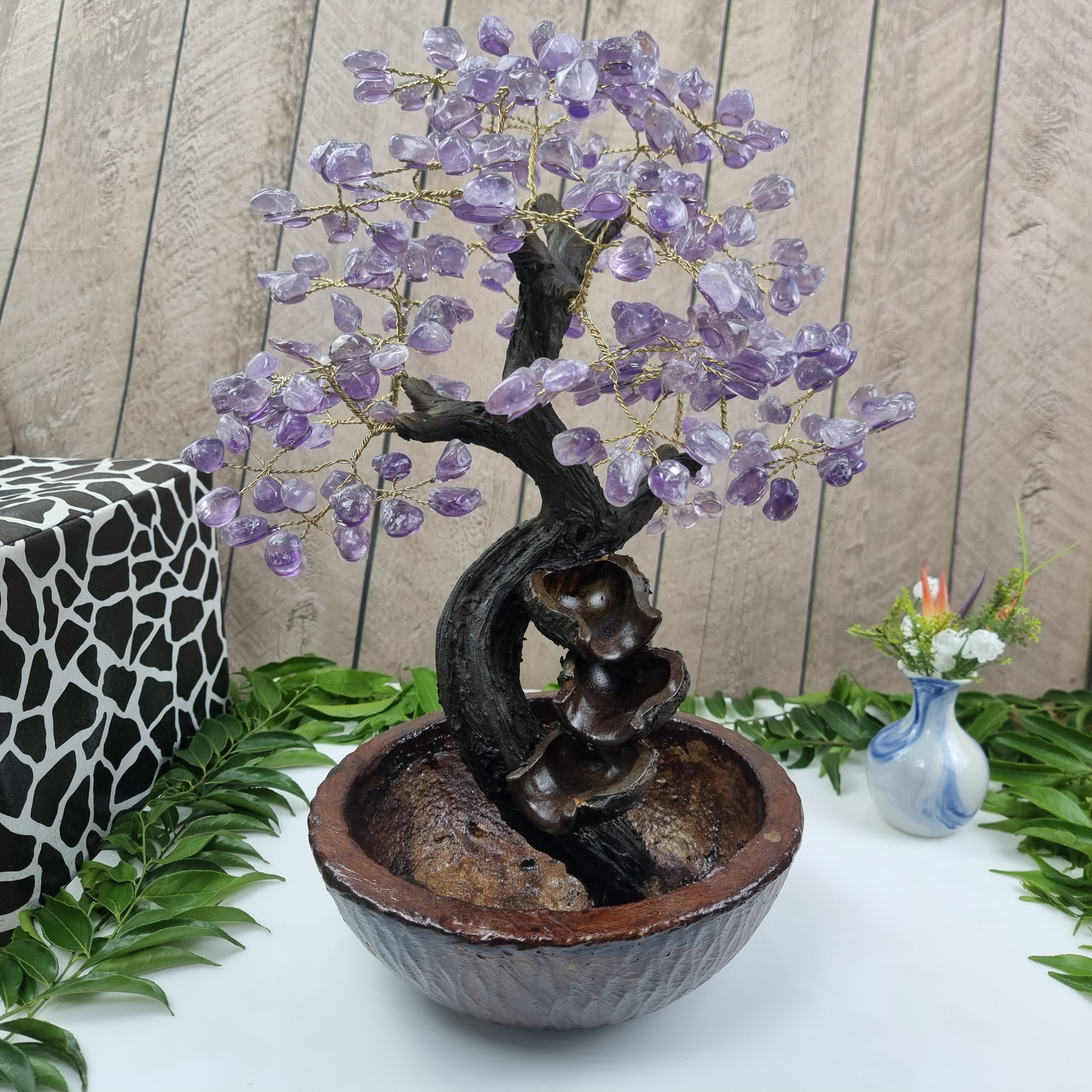 SOURCE tree of precious stones 36 branches and 180 stones 50 cm height weight 2.0 kg