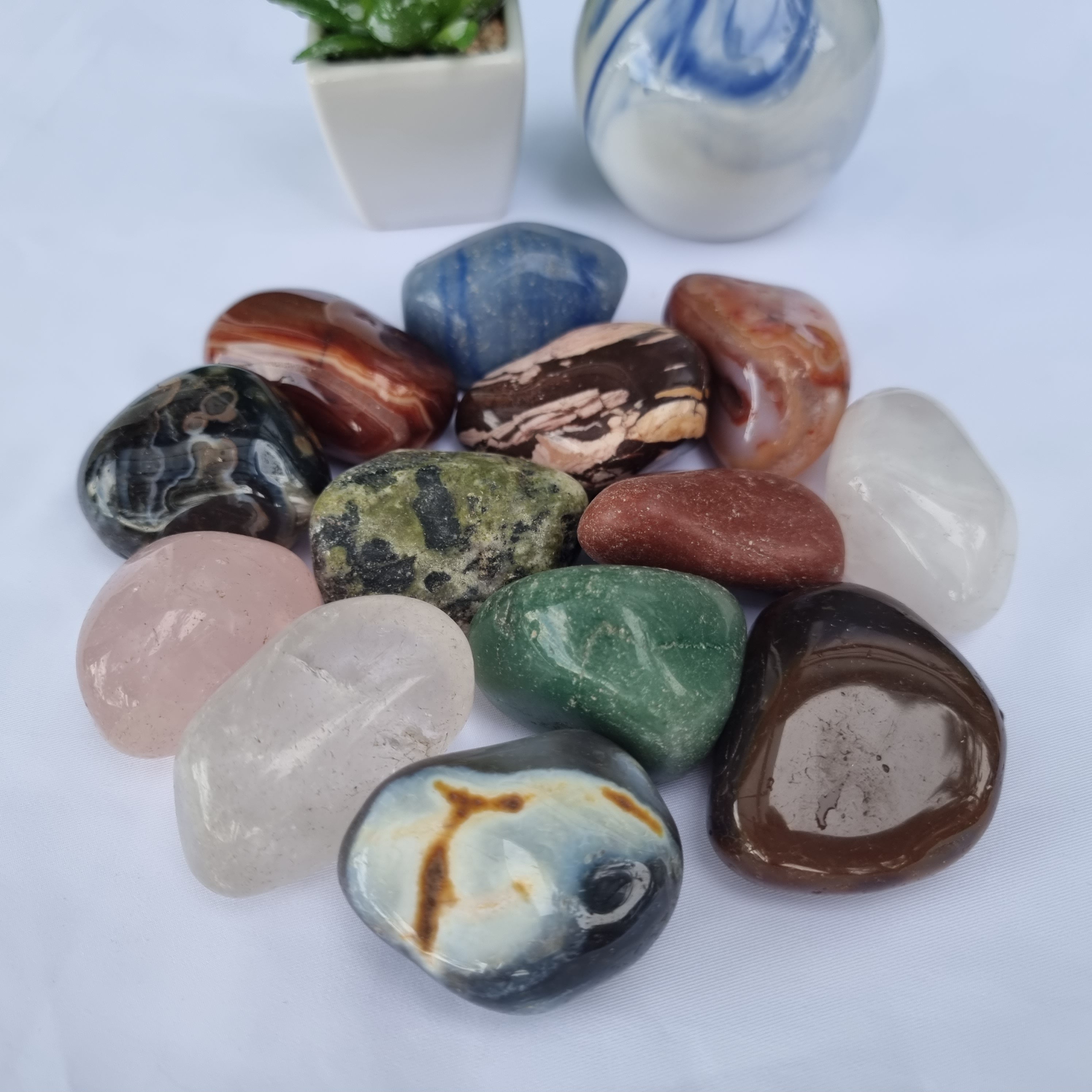 Piedras rodadas Naturales Surtidas Pulidas 4,5 a 5,5 cm Cantidad 1 kg