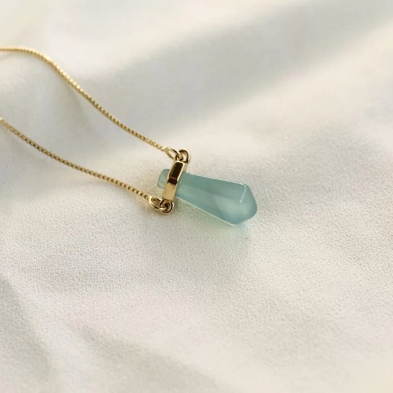 Pingente pedras semi-preciosas banhado a ouro