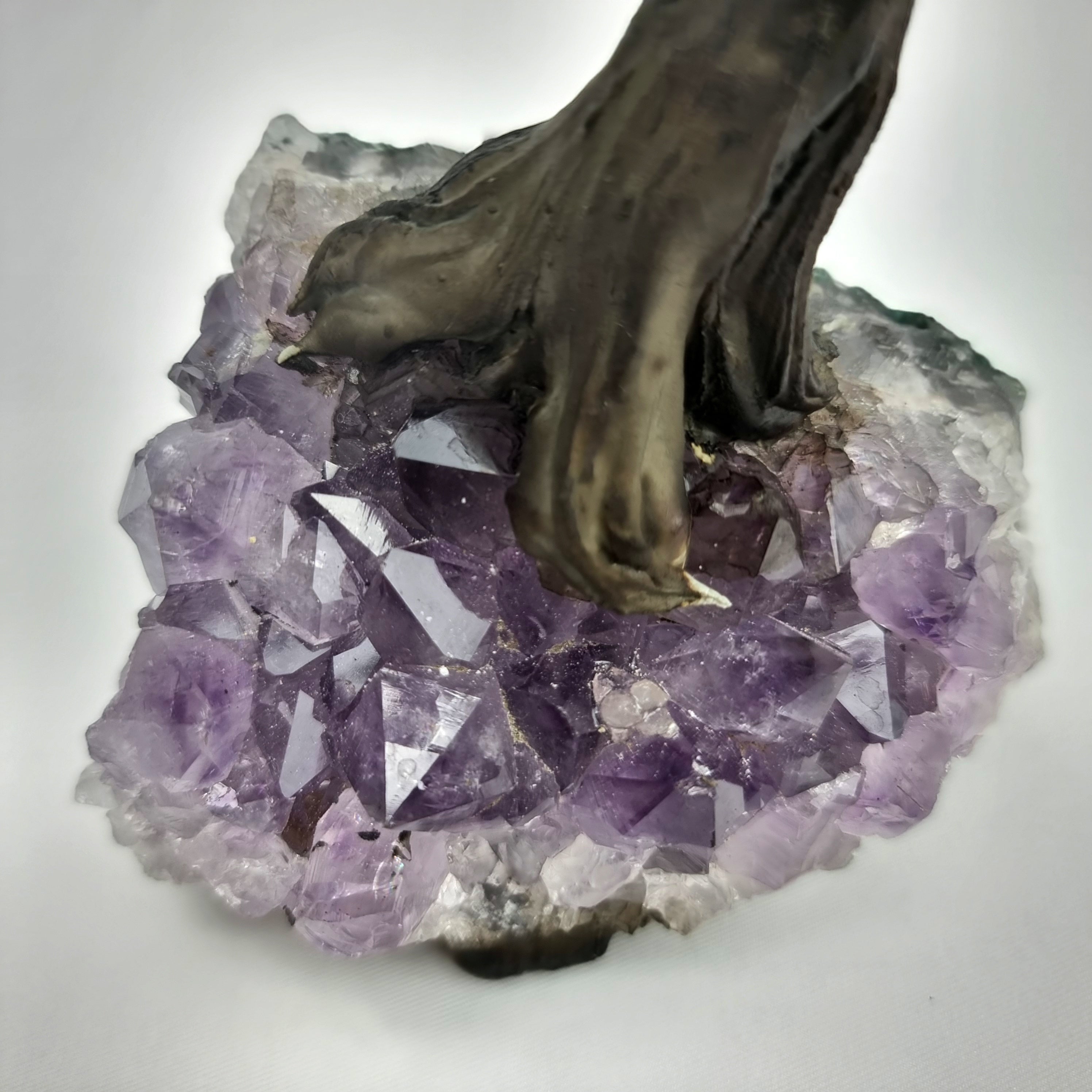 Árvore de AMETISTA Natural | 60 Pedras, 12 galhos | Base de Ametista com 15 cm altura - Peça Artesanal BR Crystals