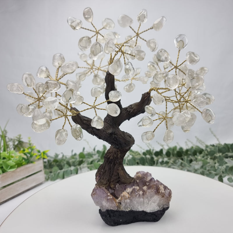 Tree of precious stones 24 branches and 120 stones 20 cm height weight 1.70 kg