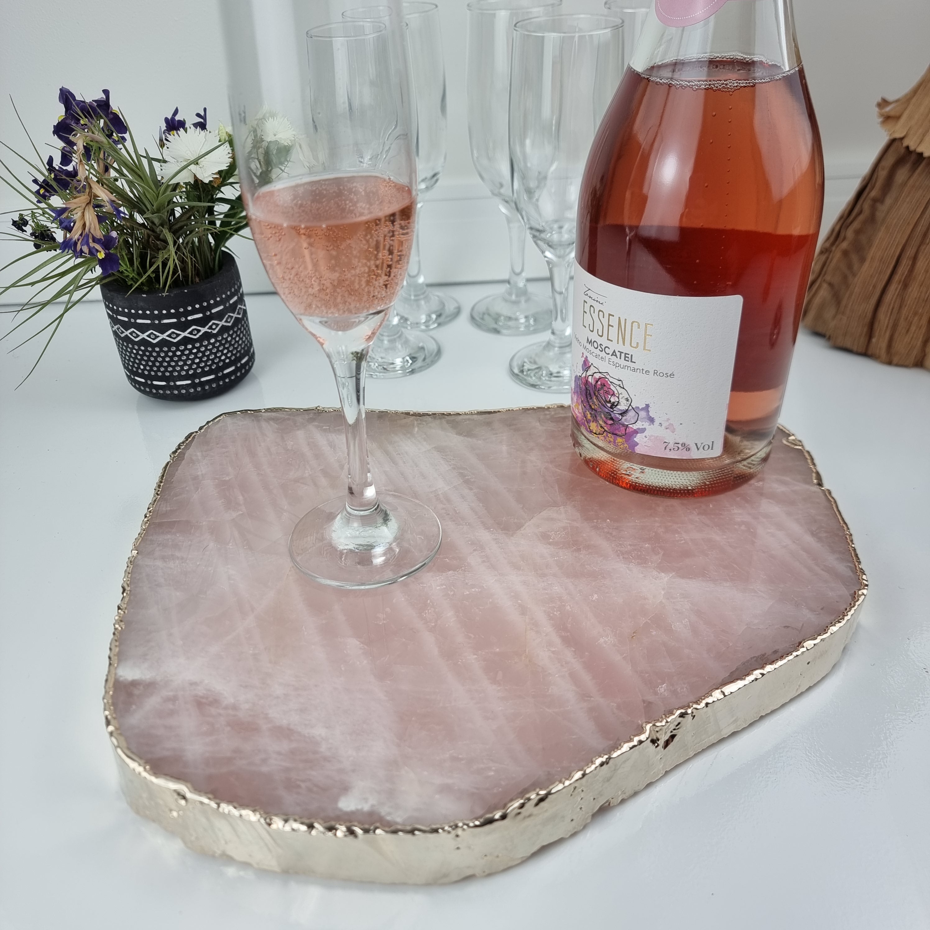 Bandejas de Cuarzo con BORDES NATURALES tamaño 30 a 35 cm y peso 3 kg