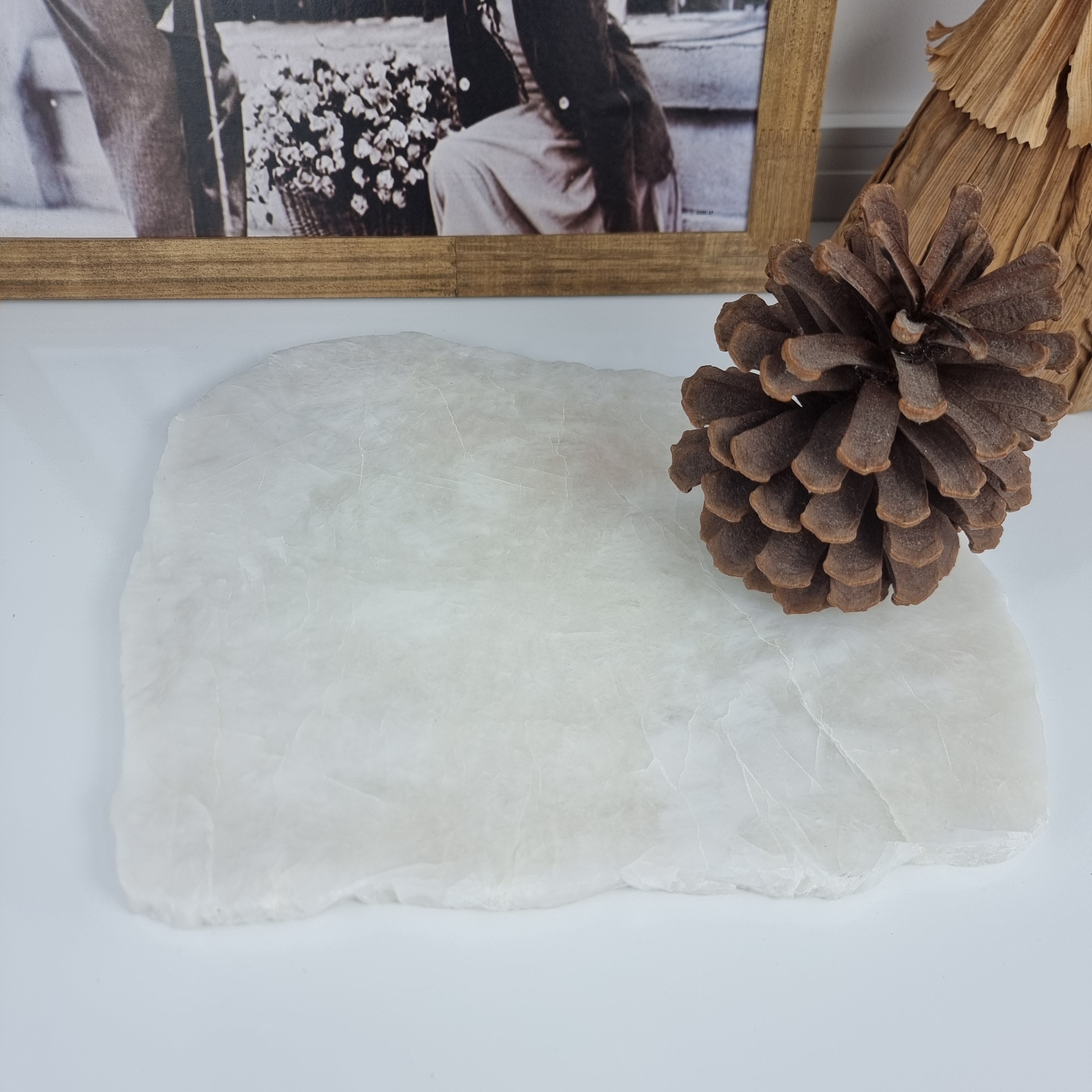 Bandeja de QUARTZO BRANCO Natural Especial | 1 Unidade | Tamanho 30 cm | Peça Artesanal BR Crystals