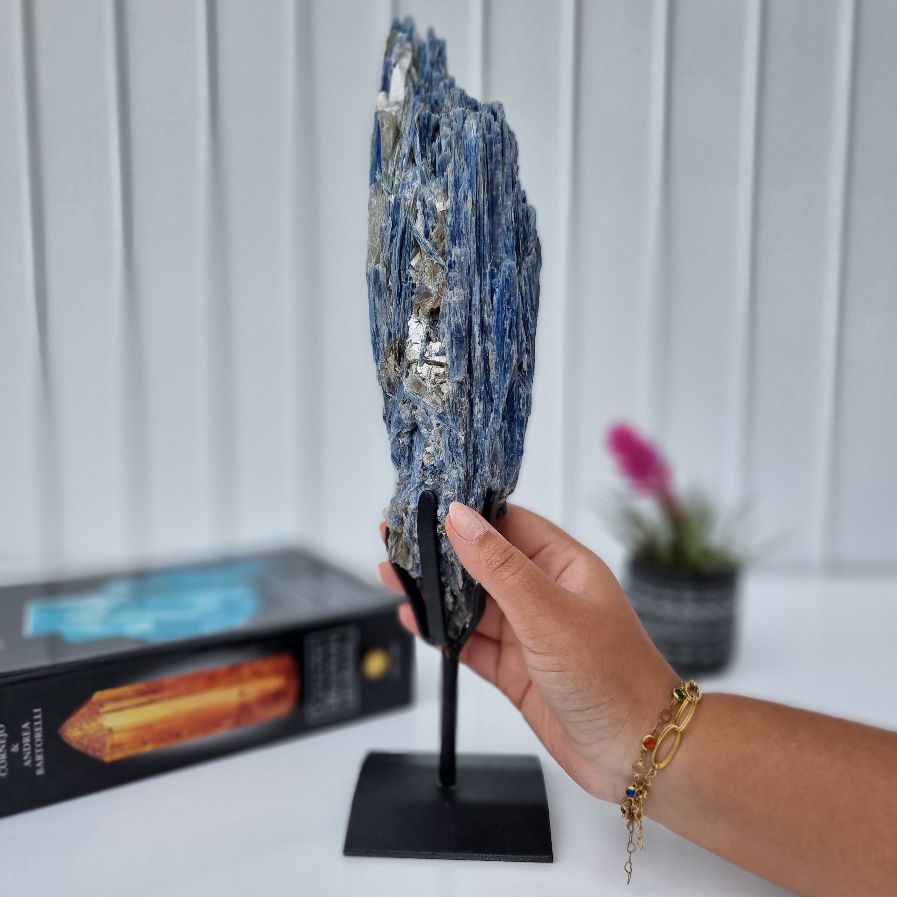 Cianita Natural Especial | Peso 1,55 Kgs, Altura 36 cm | Energia, Beleza e Sofisticação