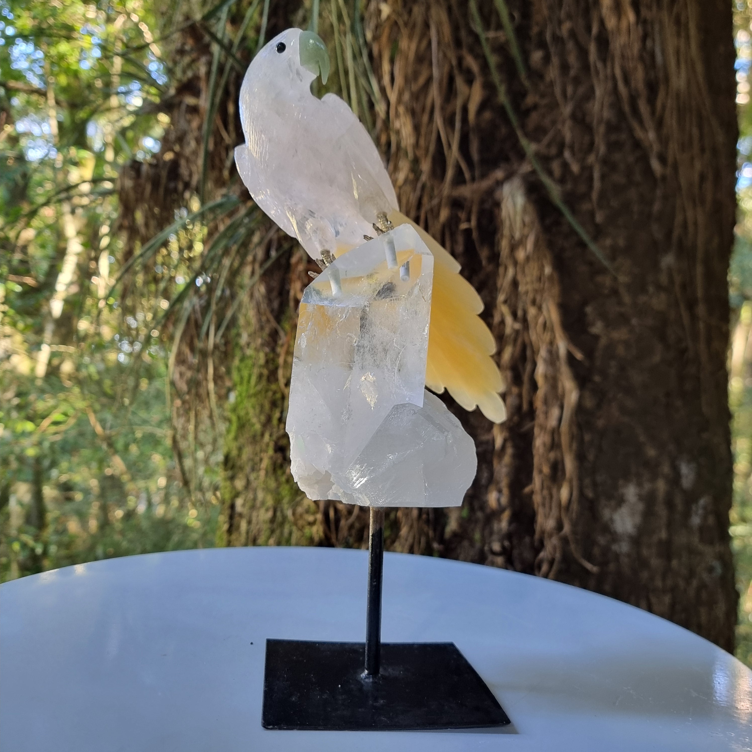 Pássaro de Cristal Natural Especial | Peso 1,20 Kgs, Altura 29 cm | Exclusivo, Energia e Beleza