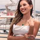 Brinco de ródio Negro e Branco banhado a ouro