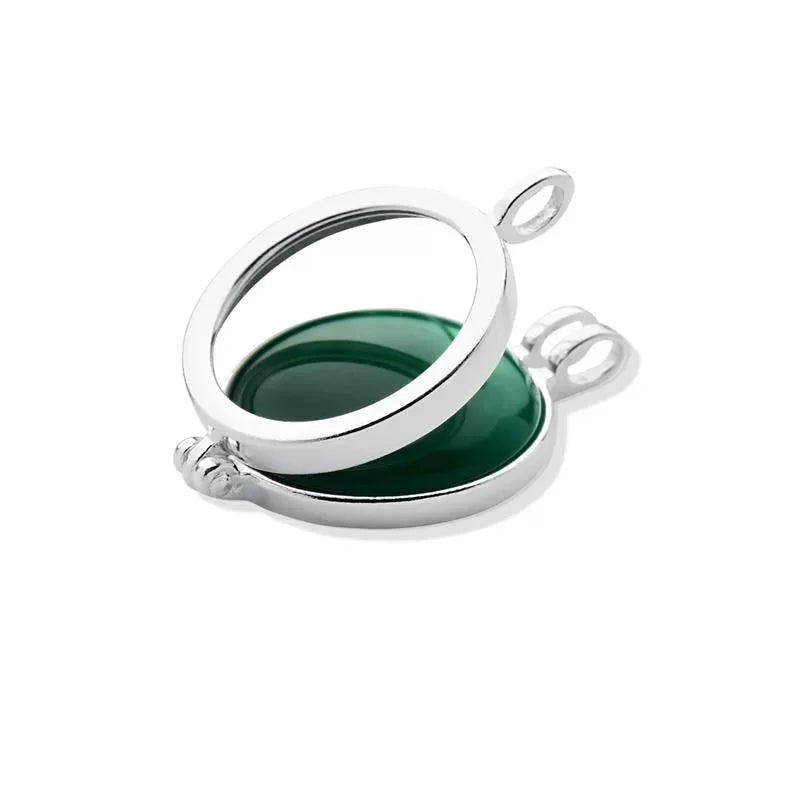Colar Relicário Facetado Locket em Prata  - Árvore da Vida