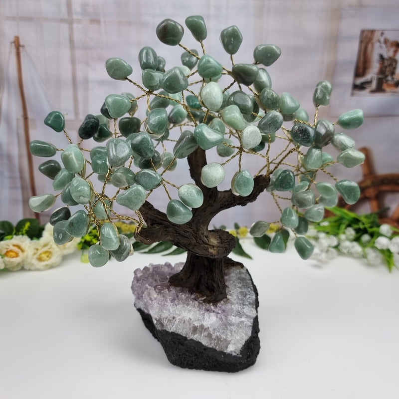 Tree of precious stones 24 branches and 120 stones 20 cm height weight 1.70 kg