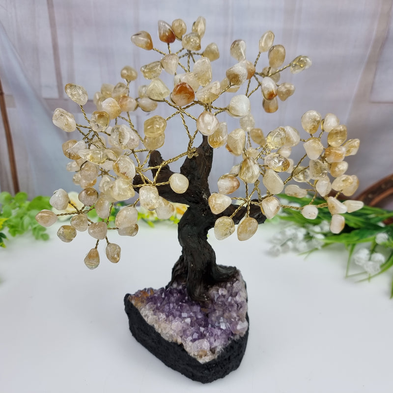Tree of precious stones 24 branches and 120 stones 20 cm height weight 1.70 kg