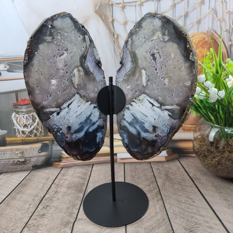 Natural Agate Butterflies size 40 cm height iron base and weight 2.00 kg