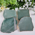 Assorted Quartz Coasters Gold Plated 10 to 13 cm - 4 pcs Total weight of 1.20 kg